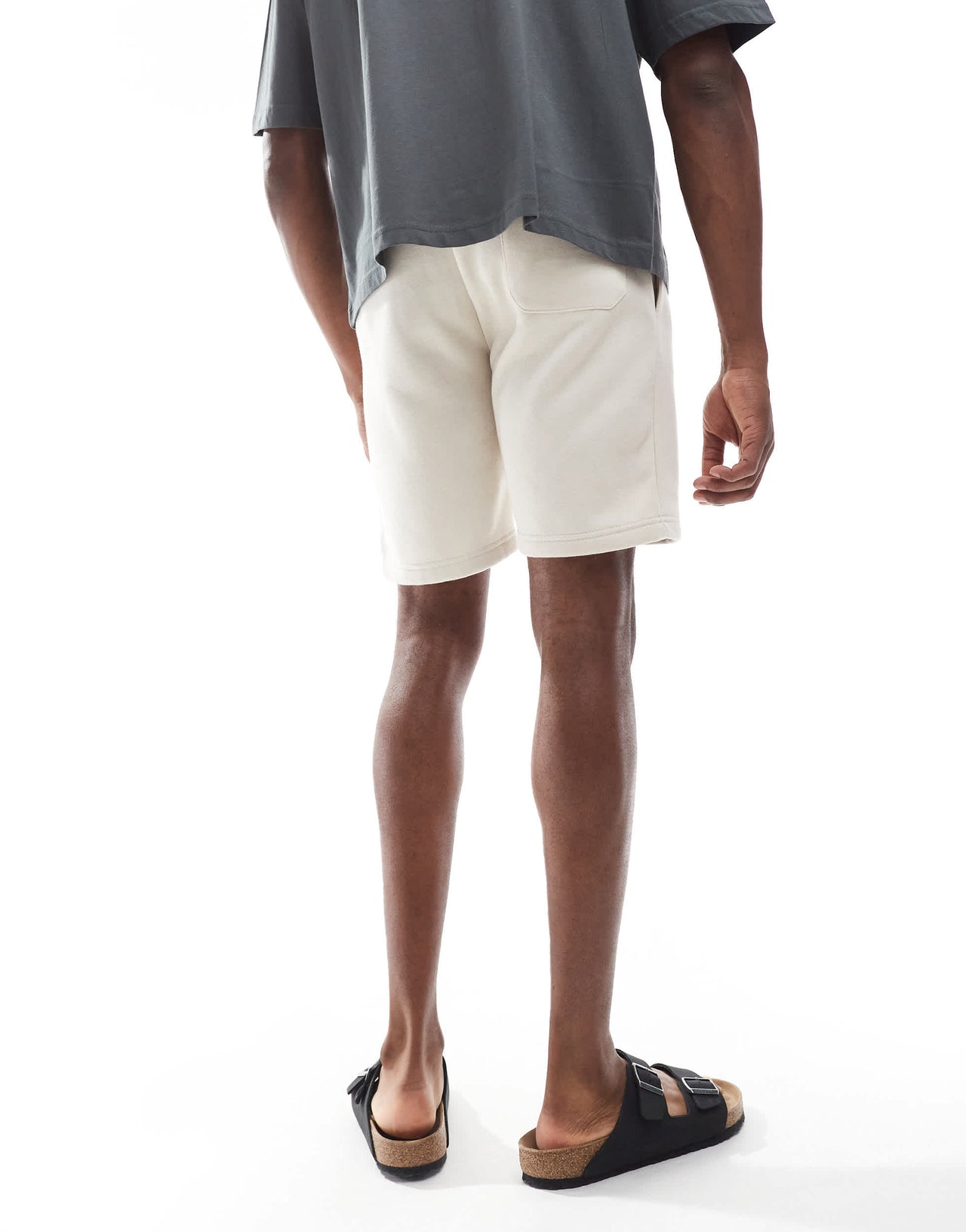 Brave Soul jersey shorts in cream