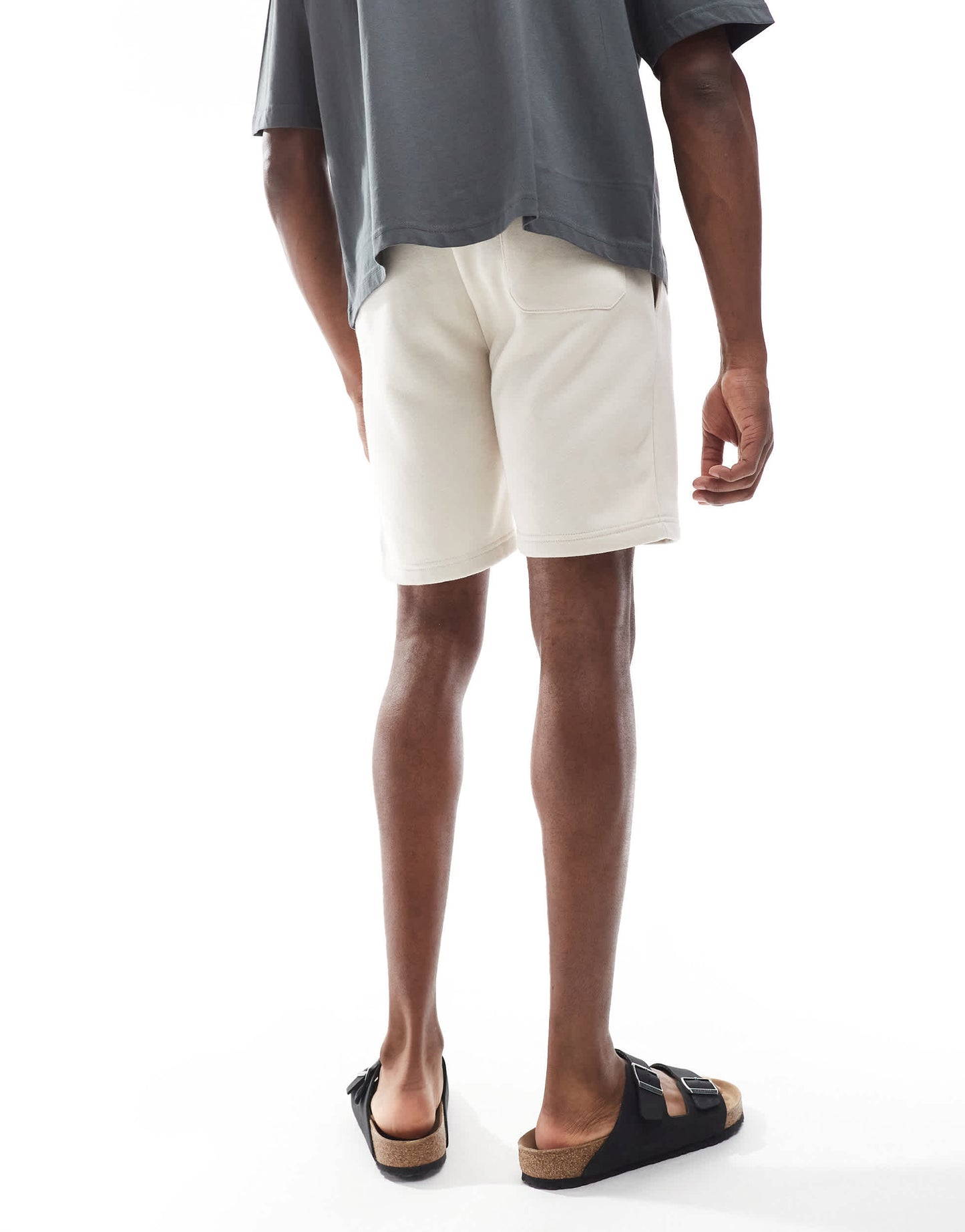 Brave Soul jersey shorts in cream