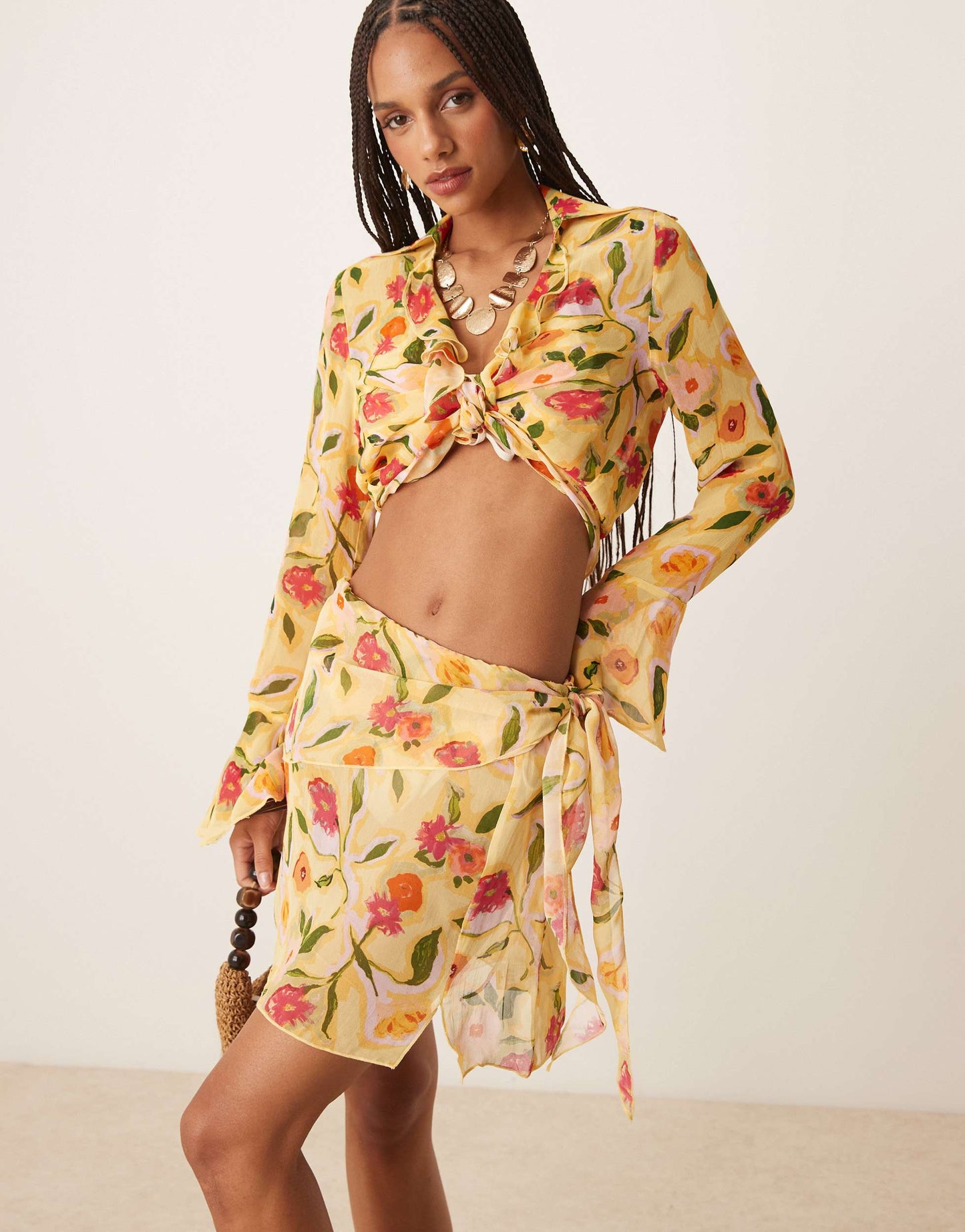 Wild Lovers Studio 54 beach skirt in floral