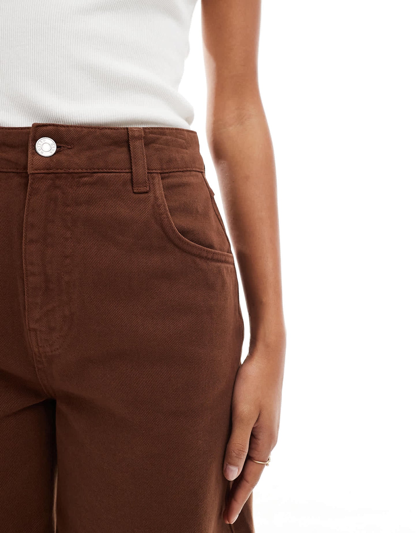 ASOS DESIGN wide leg denim jort in