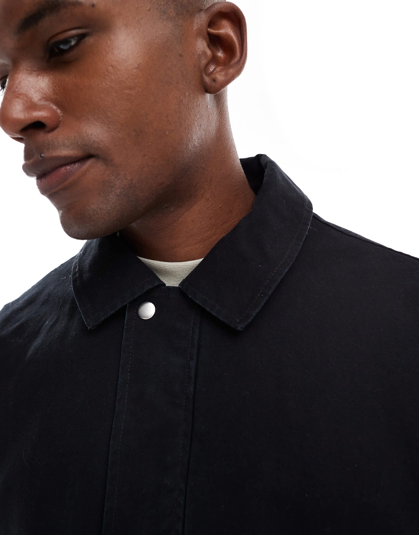 ASOS DESIGN washed bomber jacket in black