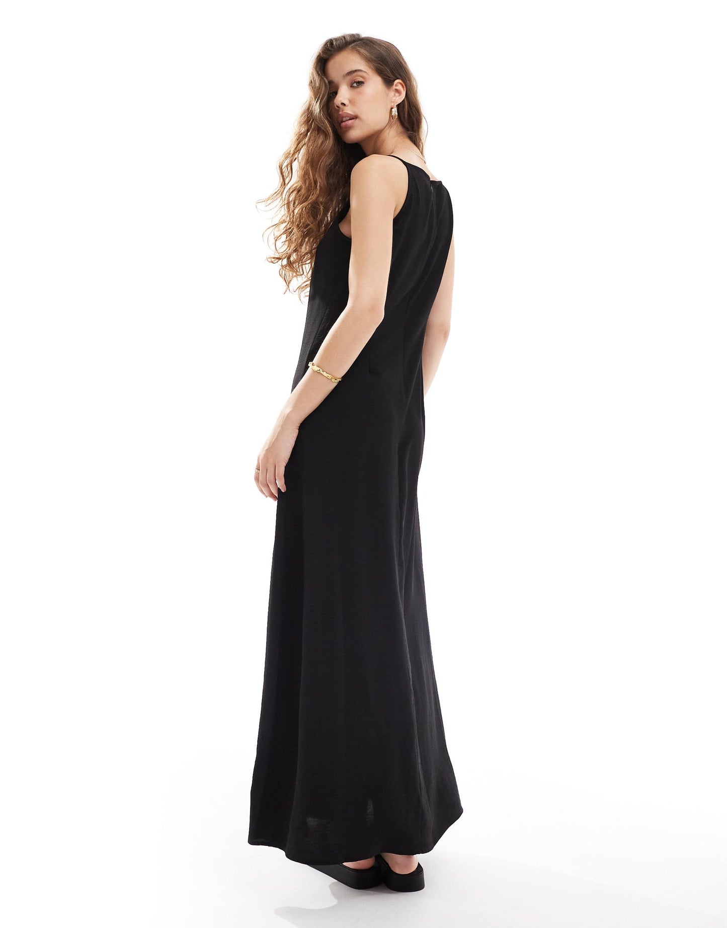 Vero Moda cami strap maxi dress in black