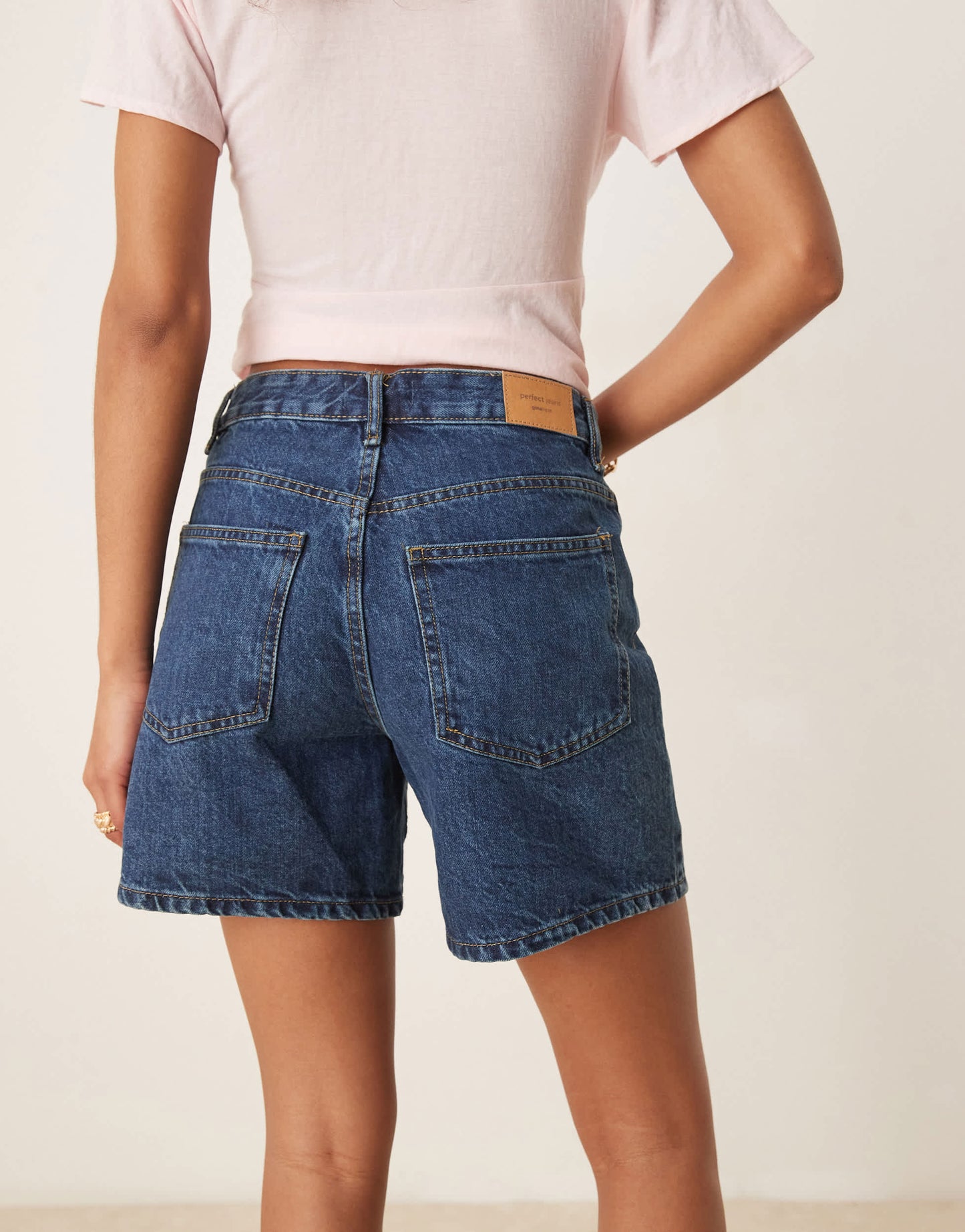 Gina Tricot denim shorts in midwash blue