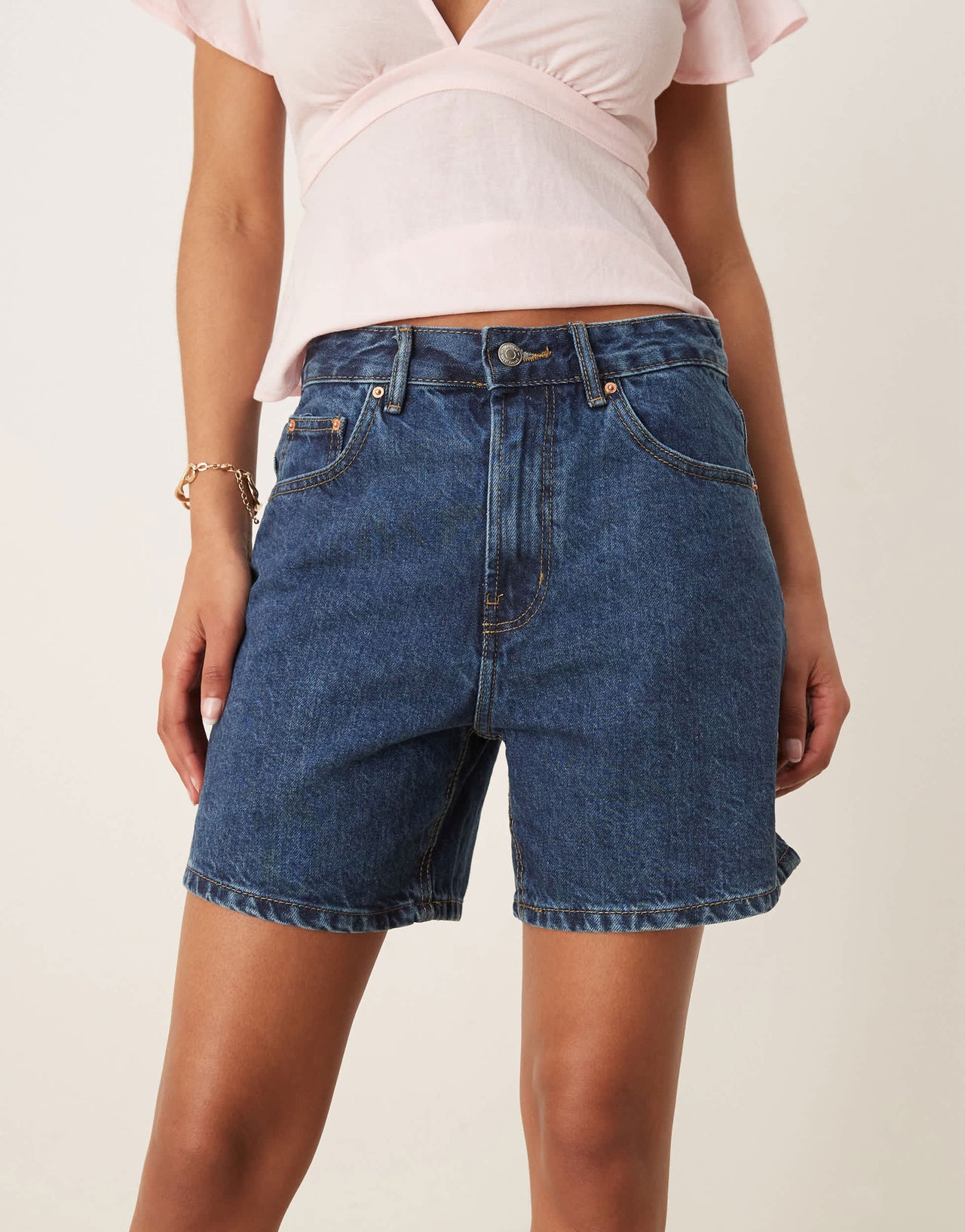Gina Tricot denim shorts in midwash blue