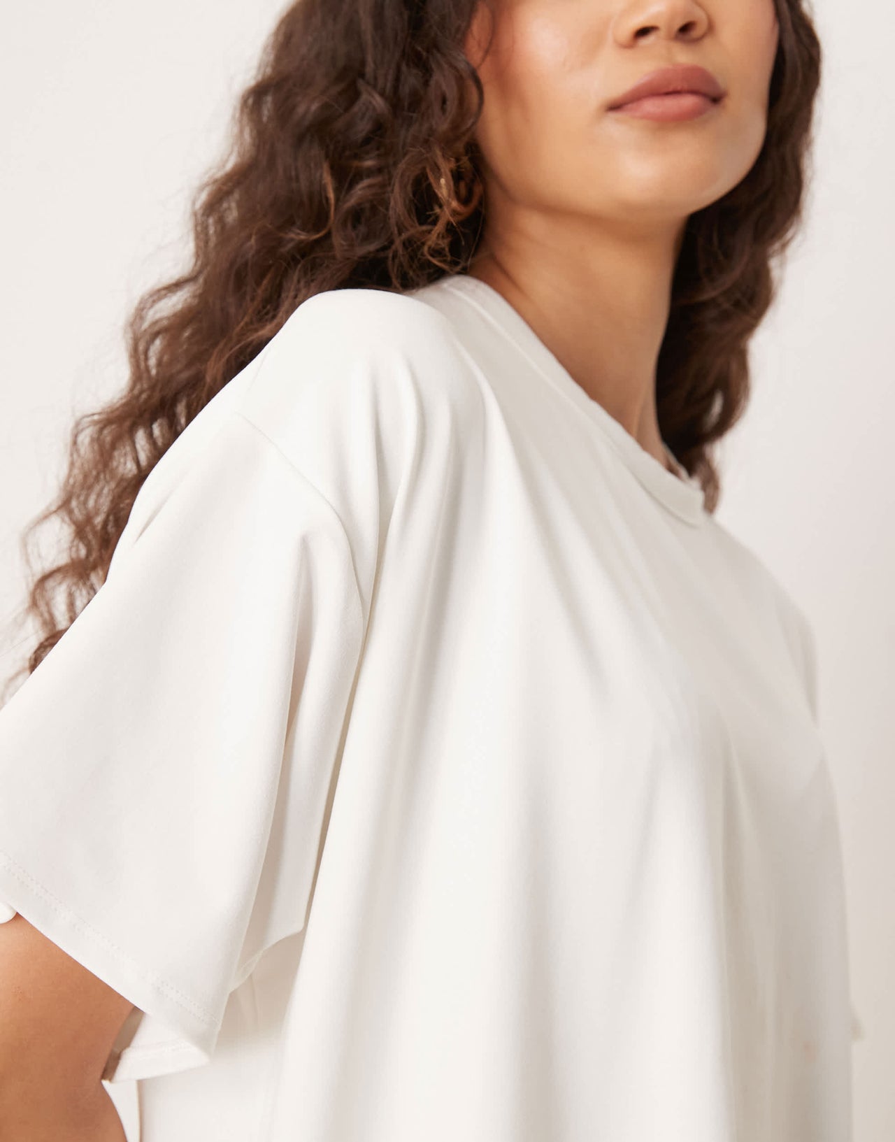ASOS DESIGN cotton touch bubble tee shirt mini dress