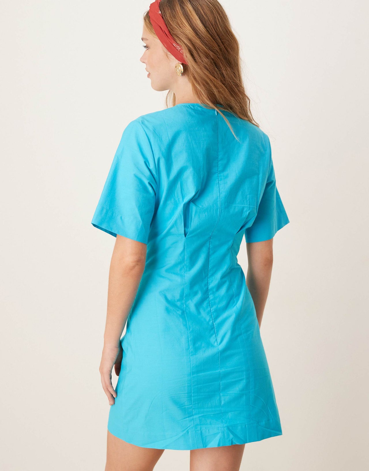 ASOS DESIGN fitted t shirt mini dress in blue