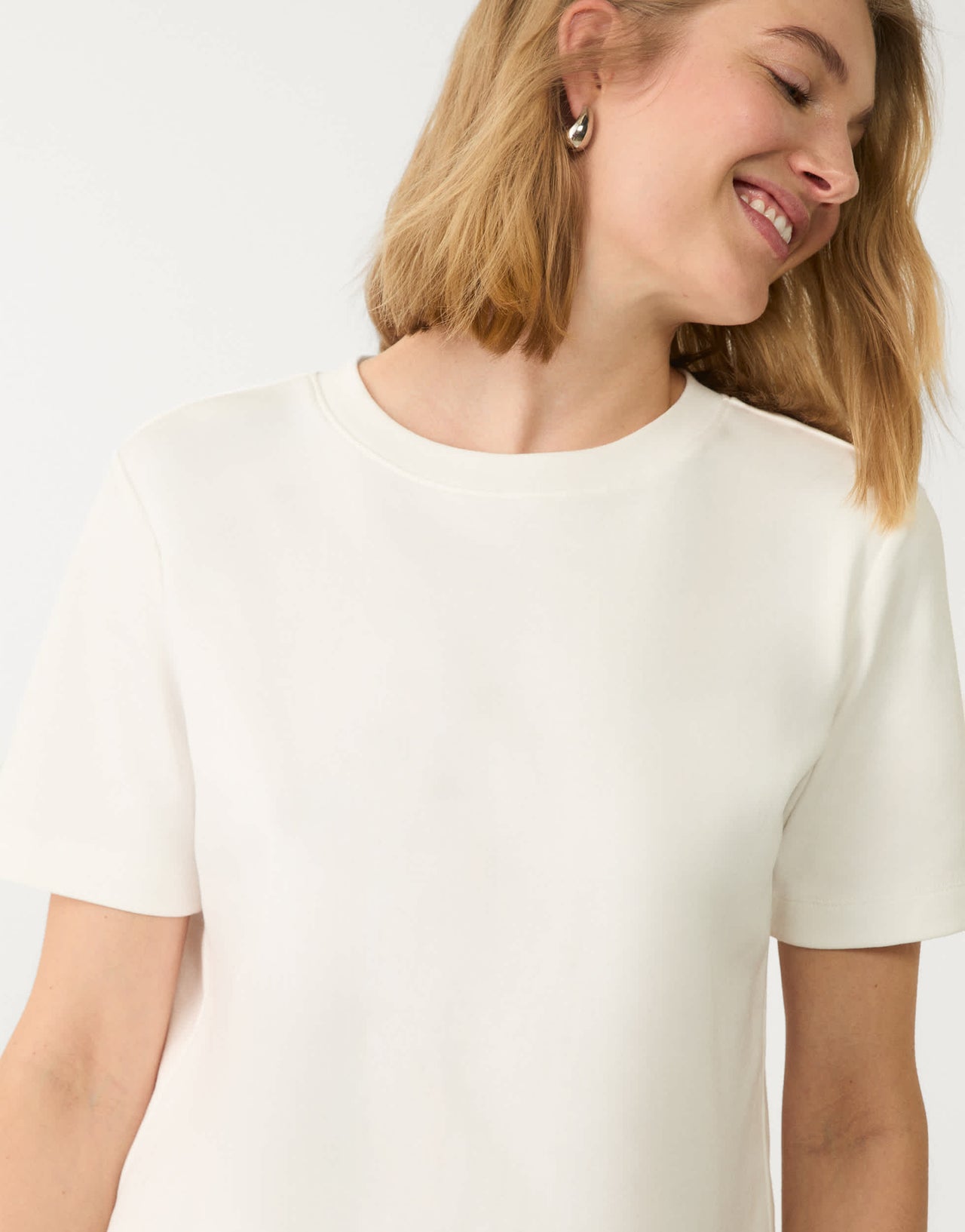 Stradivarius t-shirt in ecru