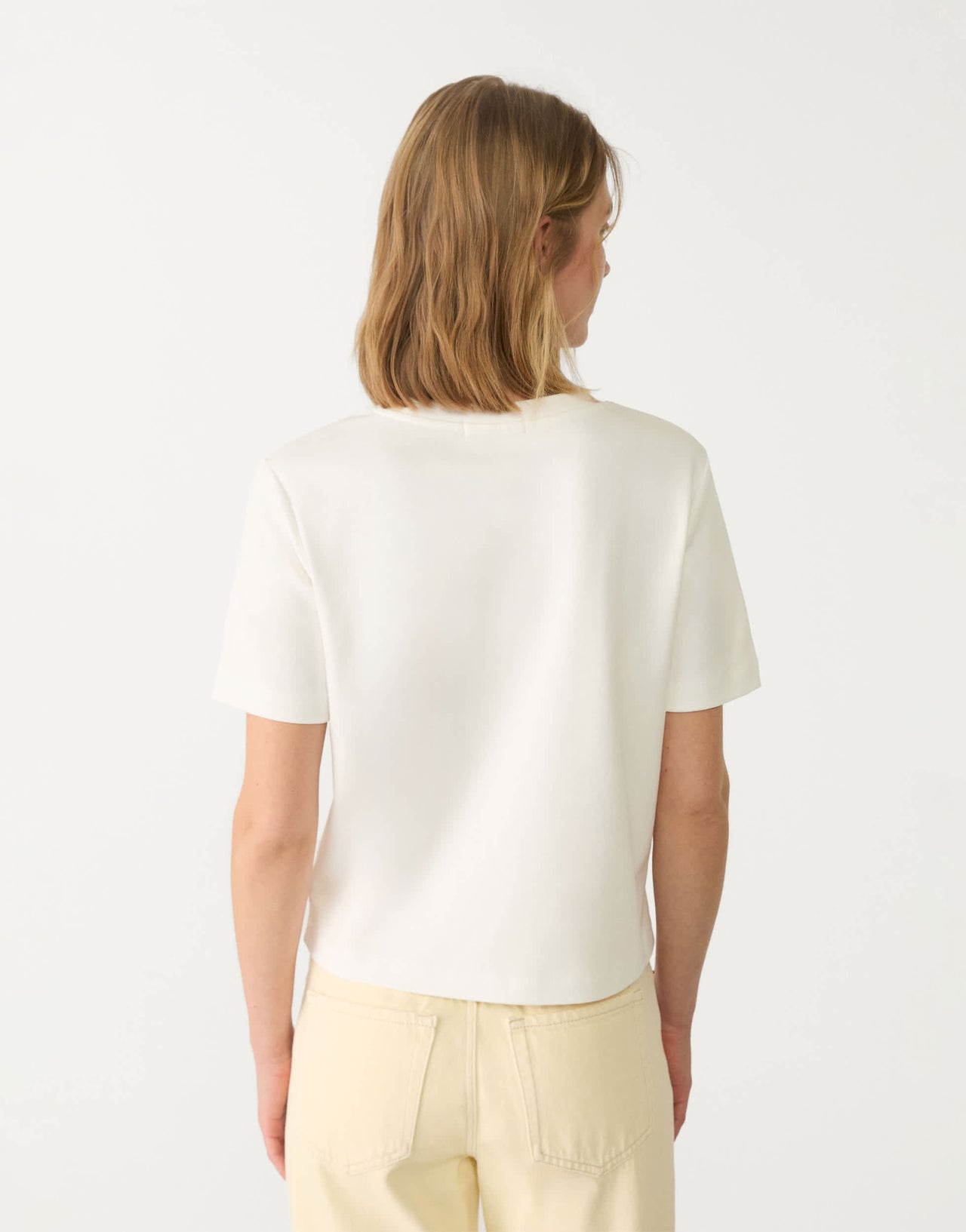 Stradivarius t-shirt in ecru