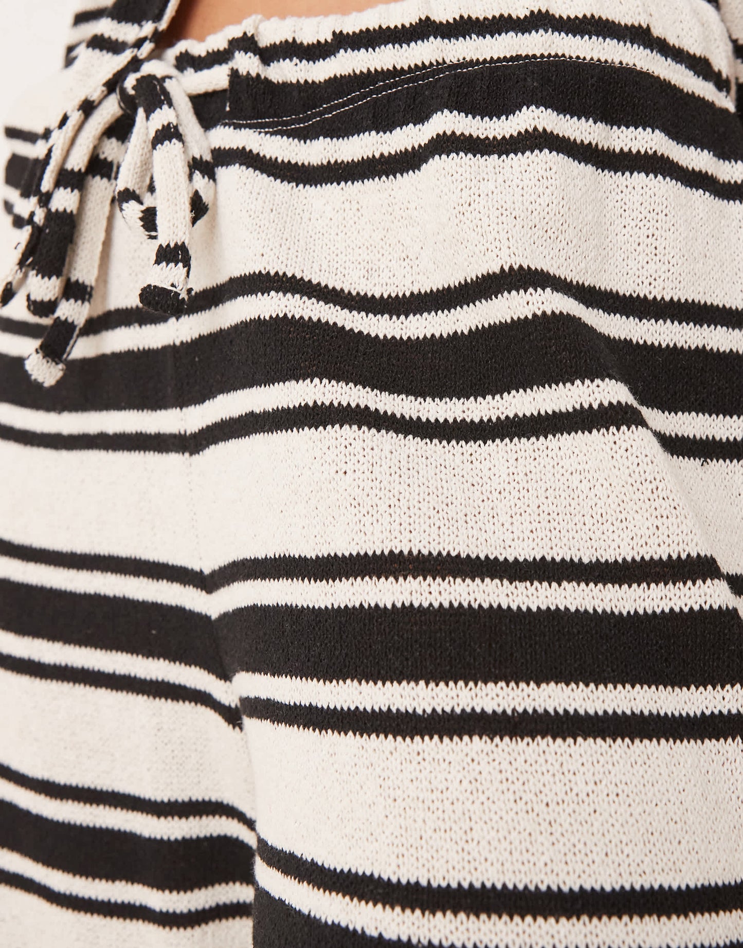 ASOS DESIGN wide leg trouser co-ord in knitted mono stripe