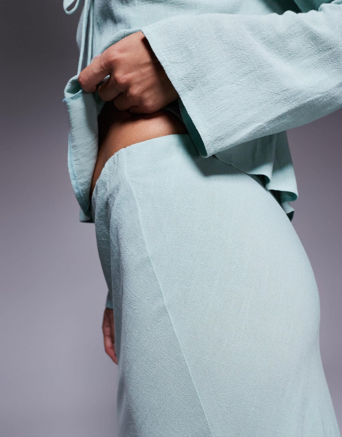 Daska linen skirt co-ord in sage