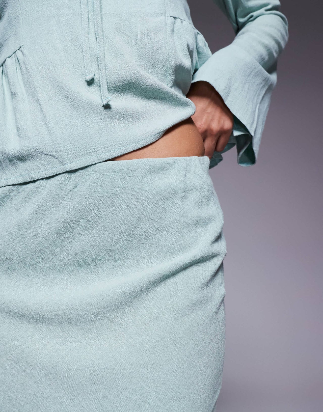 Daska linen skirt co-ord in sage