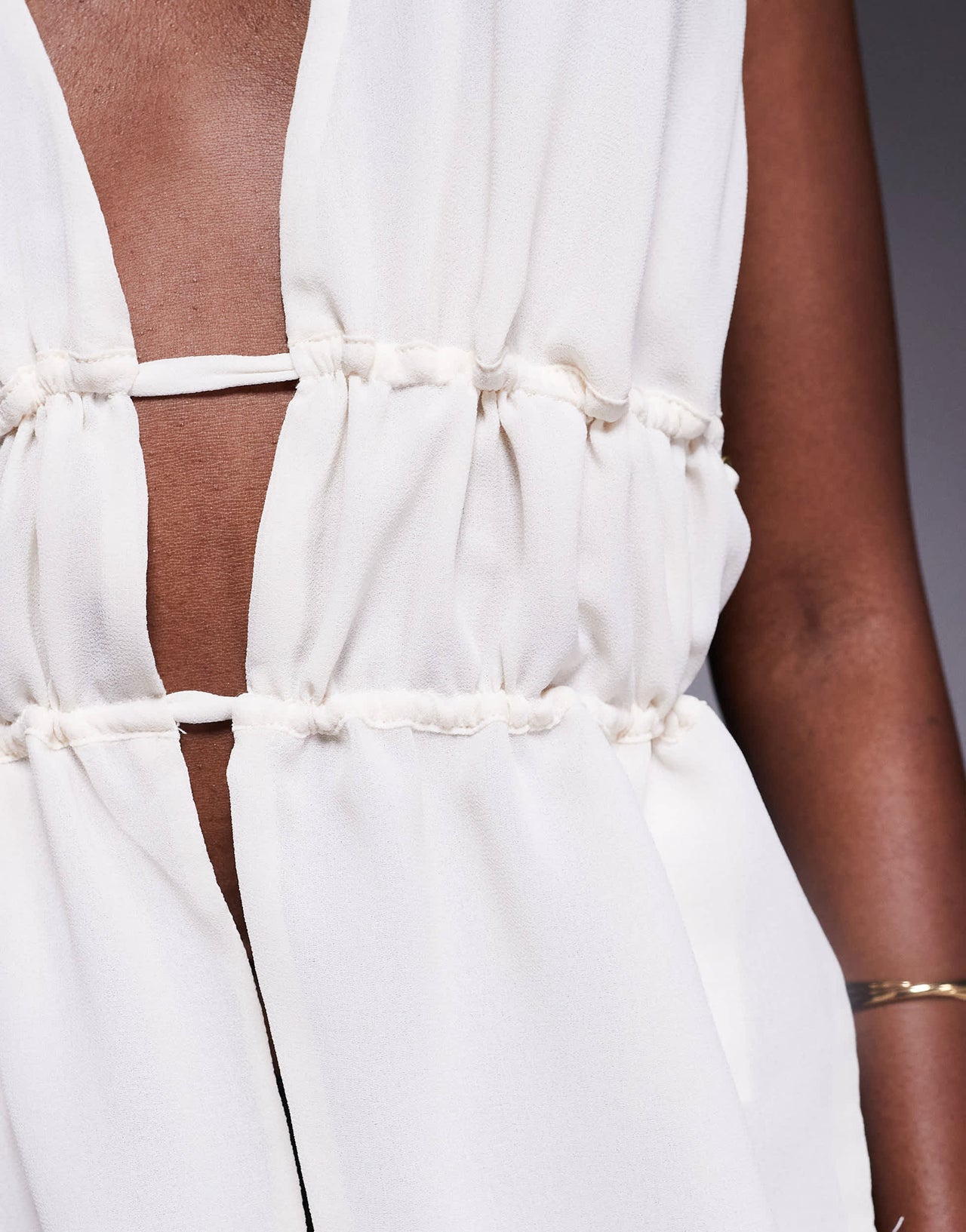 Oh Polly Larisa split front top in ivory