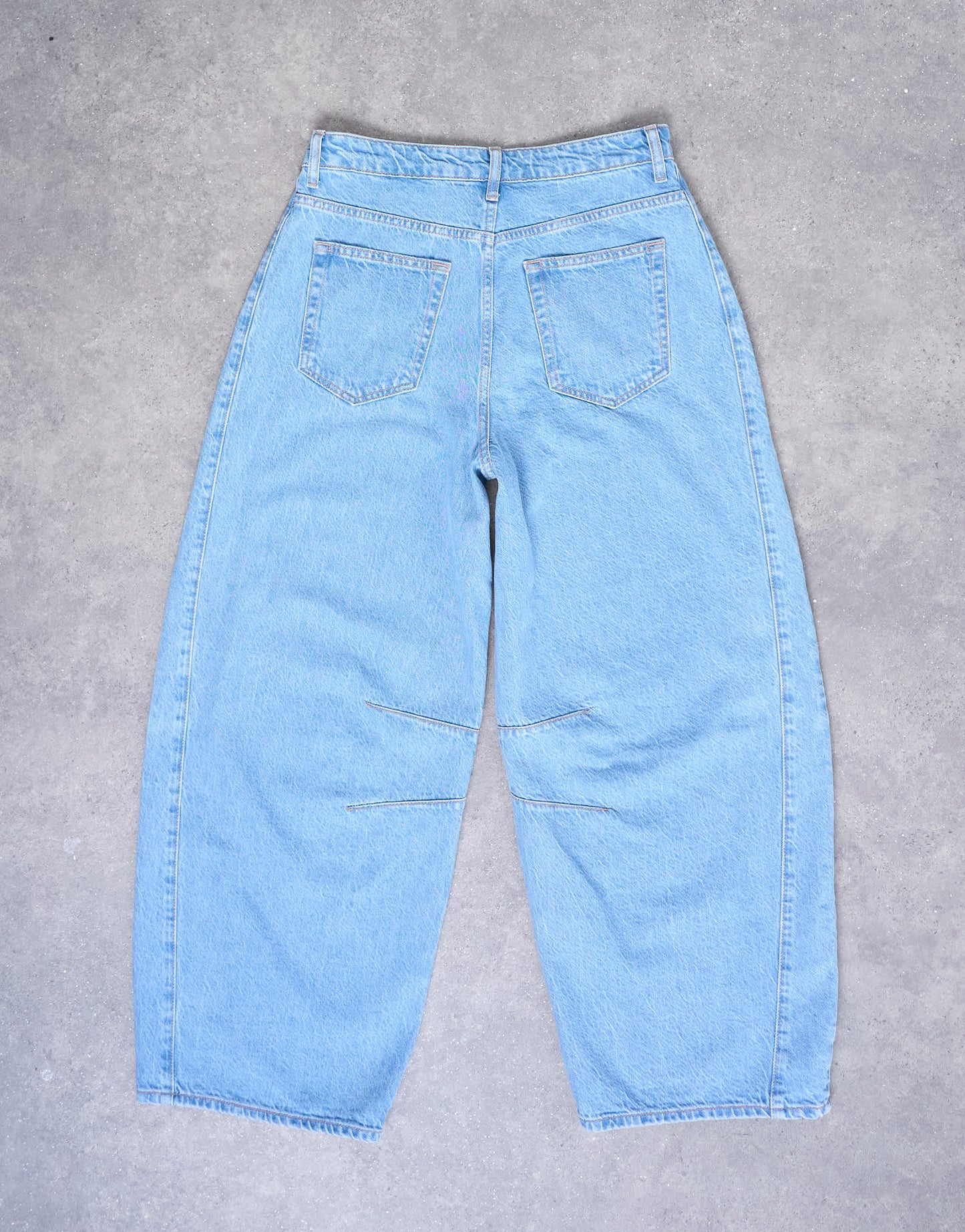 Topshop mid rise side panel barrel jean in bleach
