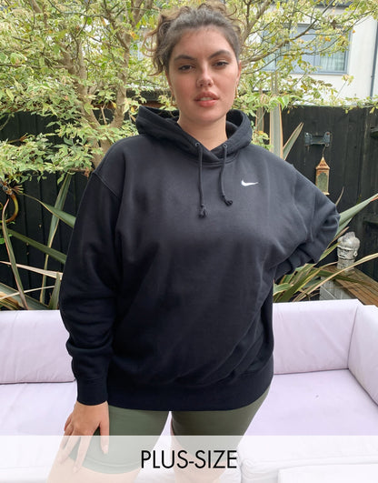 Nike Plus Essential oversized hoodie in black