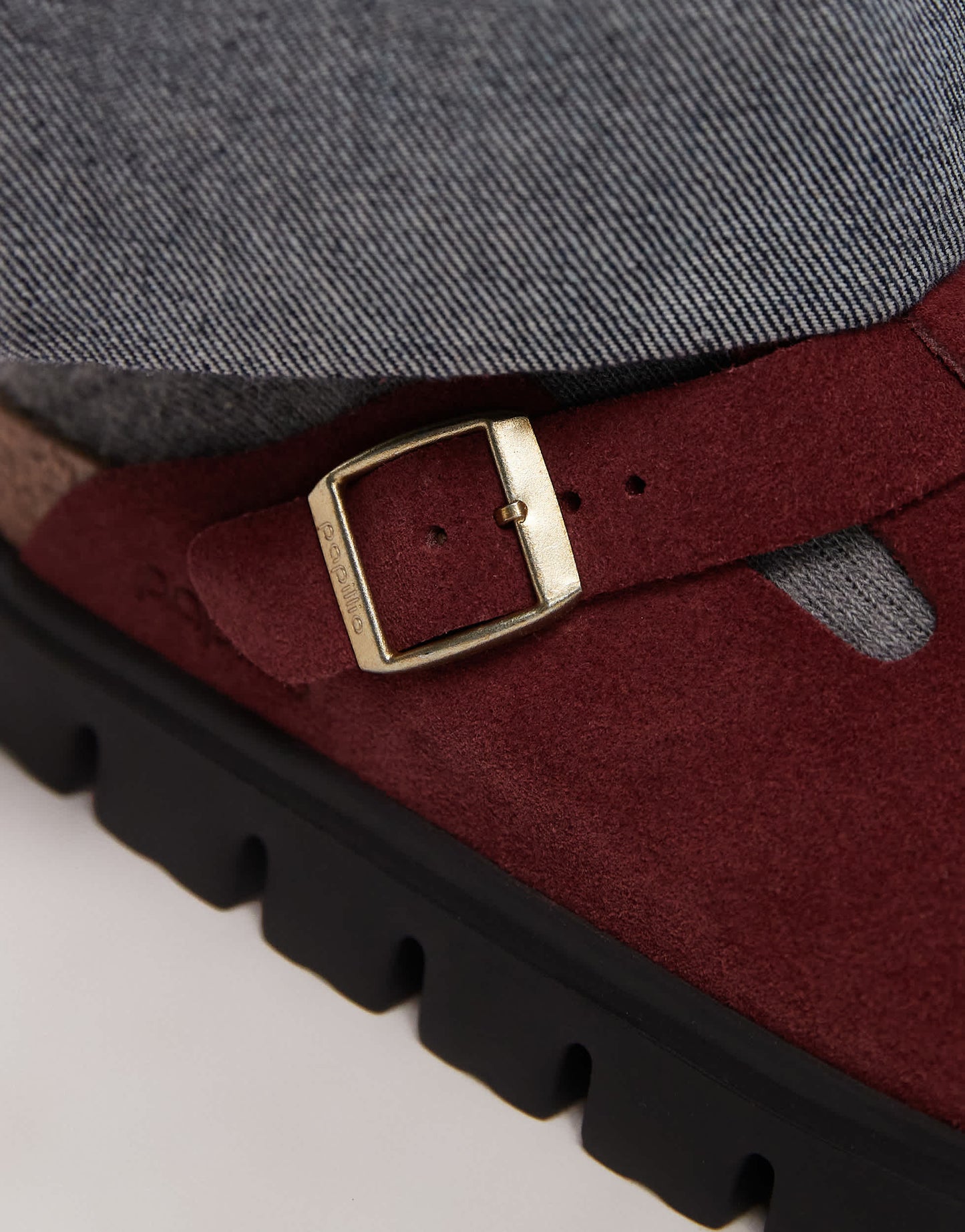 Birkenstock Boston Papillio chunky clog in zinfandel red