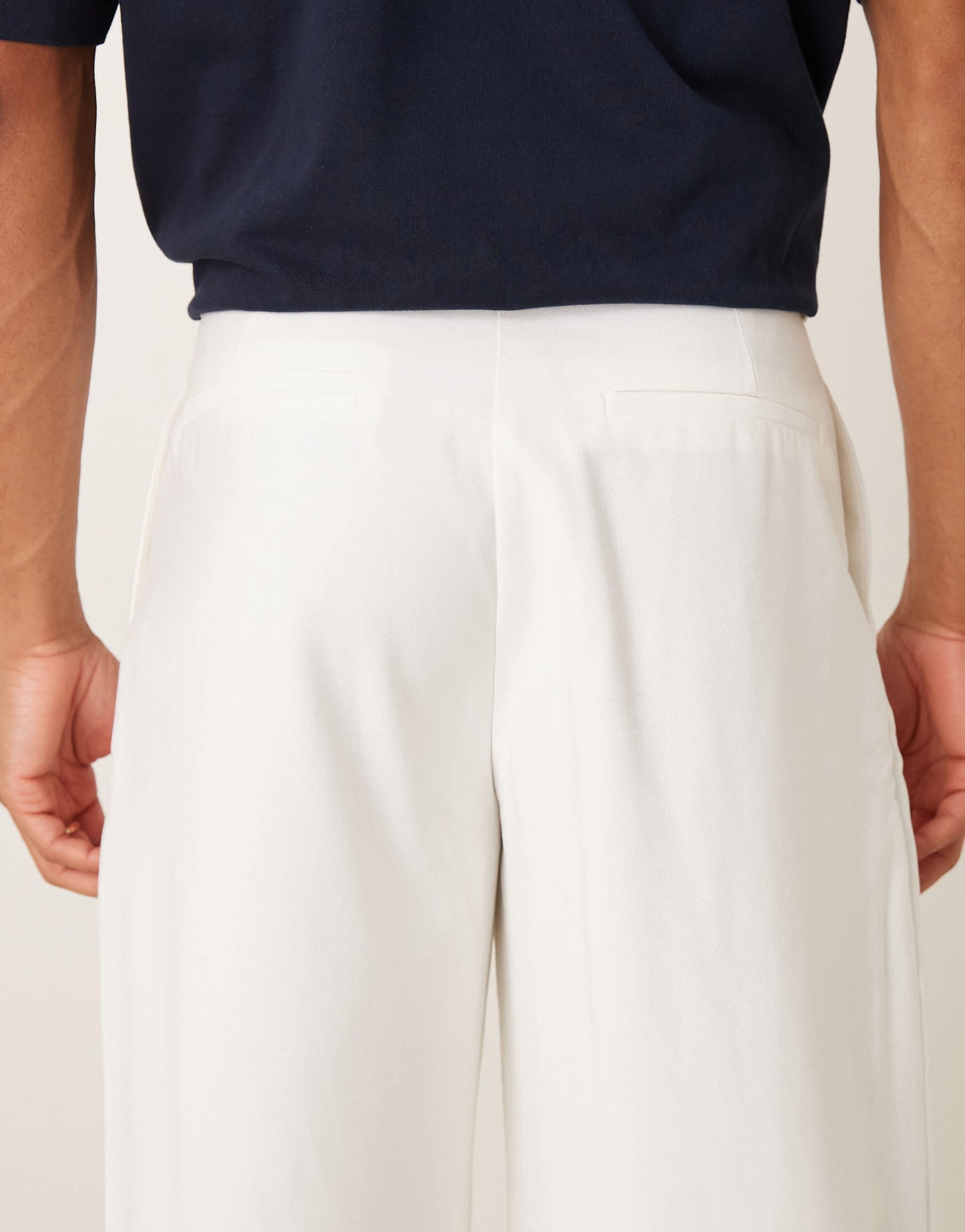 ASOS DESIGN loose fit trousers with deep pleat detail in white