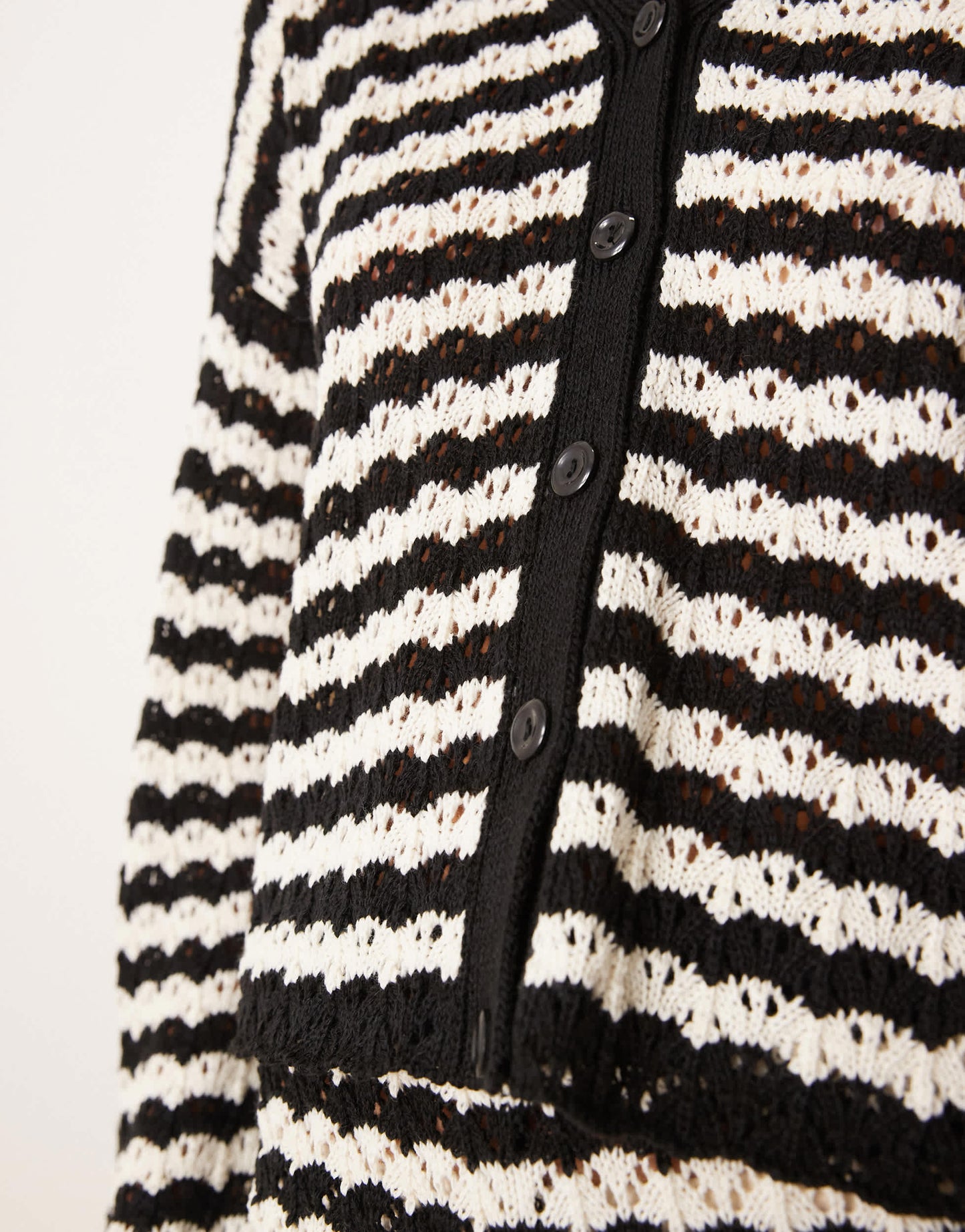 ASOS DESIGN co-ord knitted stitch v neck cardigan in stripe