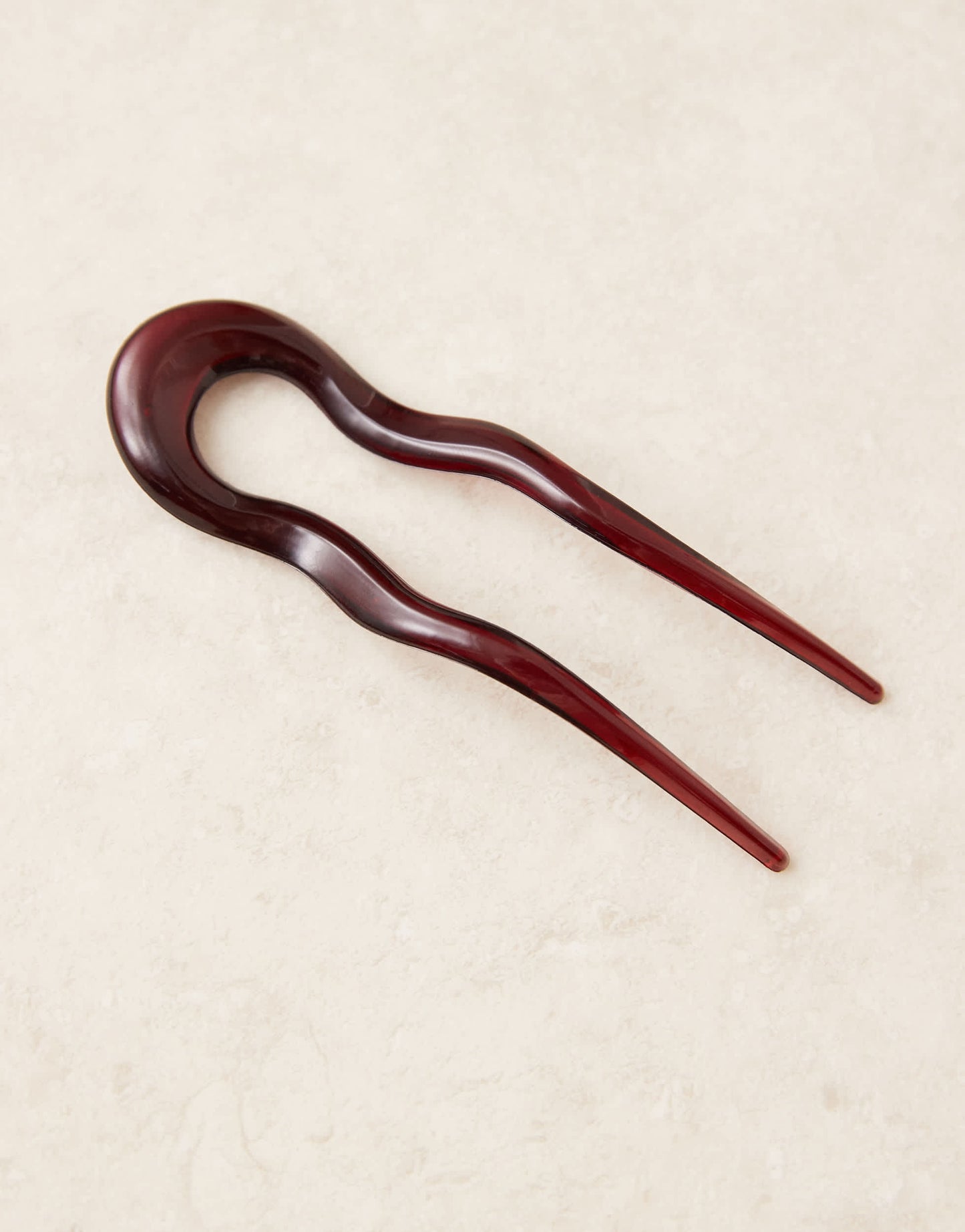 DesignB London french hair pin in burgundy