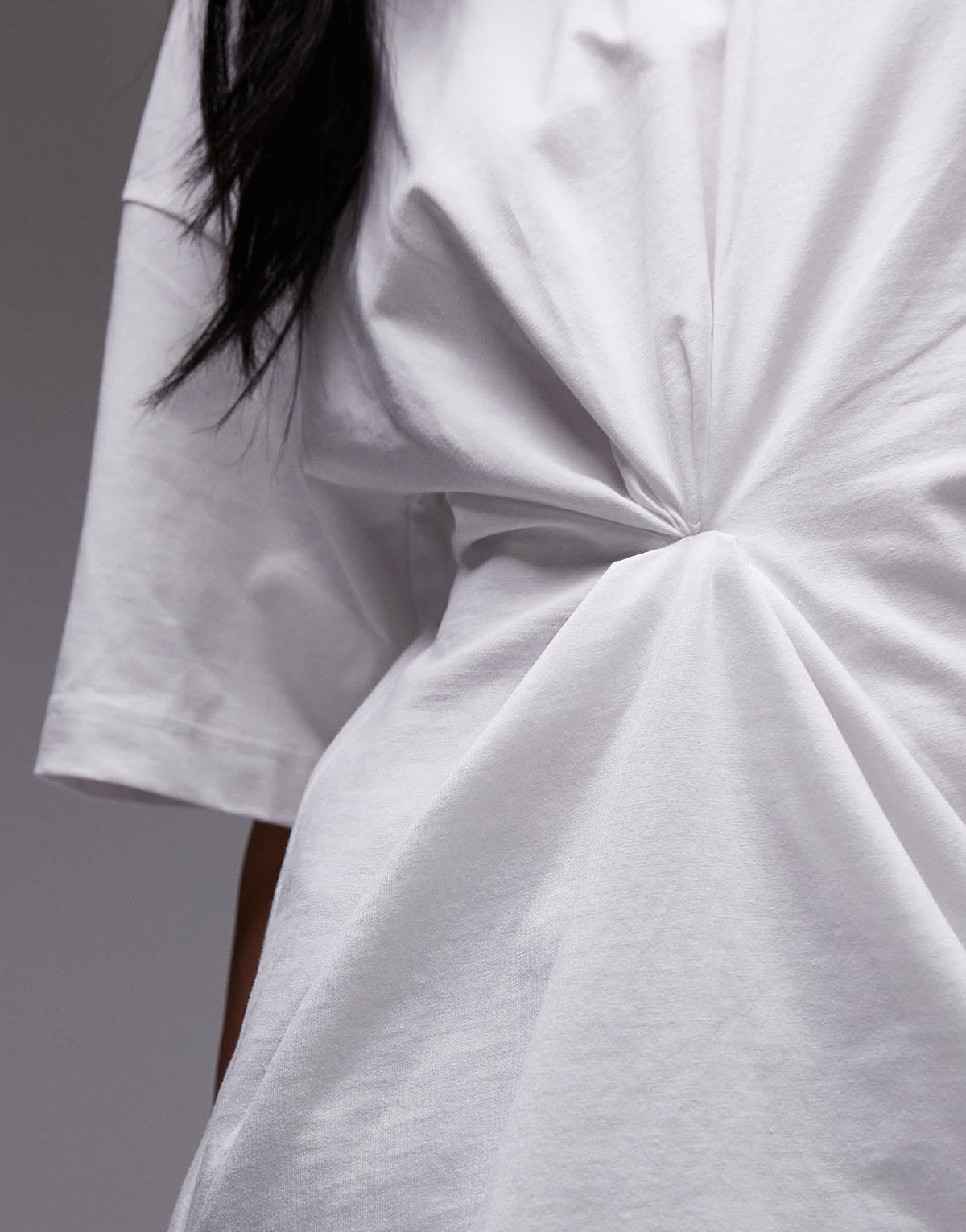 & Other Stories t-shirt with ruche detail in white