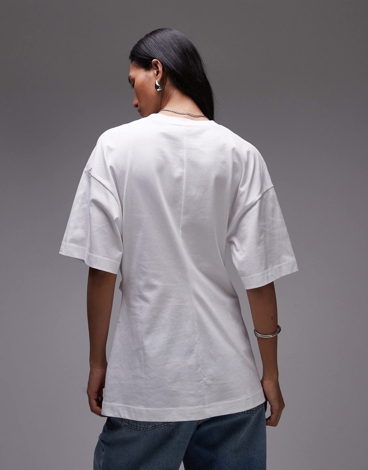 & Other Stories t-shirt with ruche detail in white