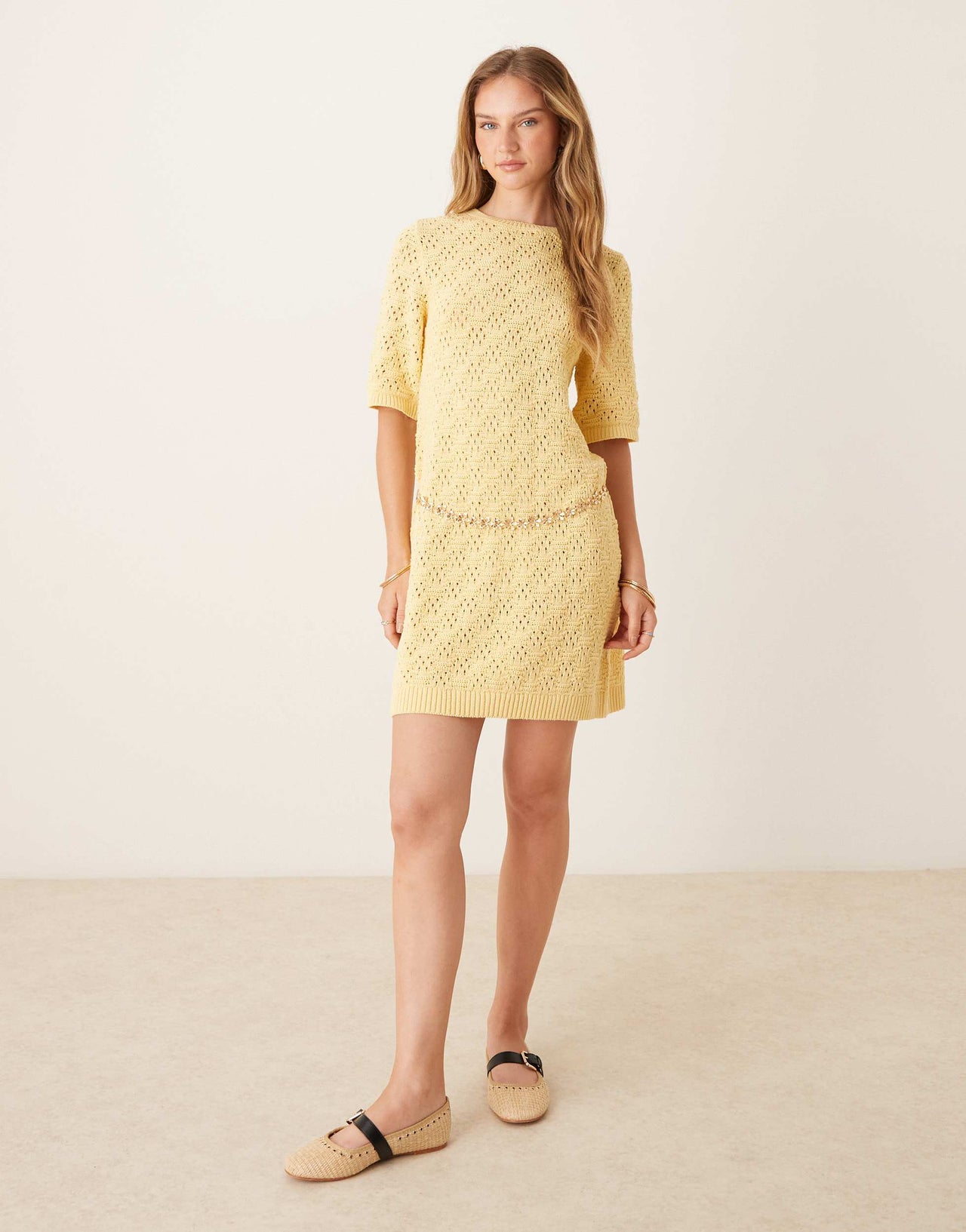ASOS DESIGN knitted half sleeve t-shirt mini dress