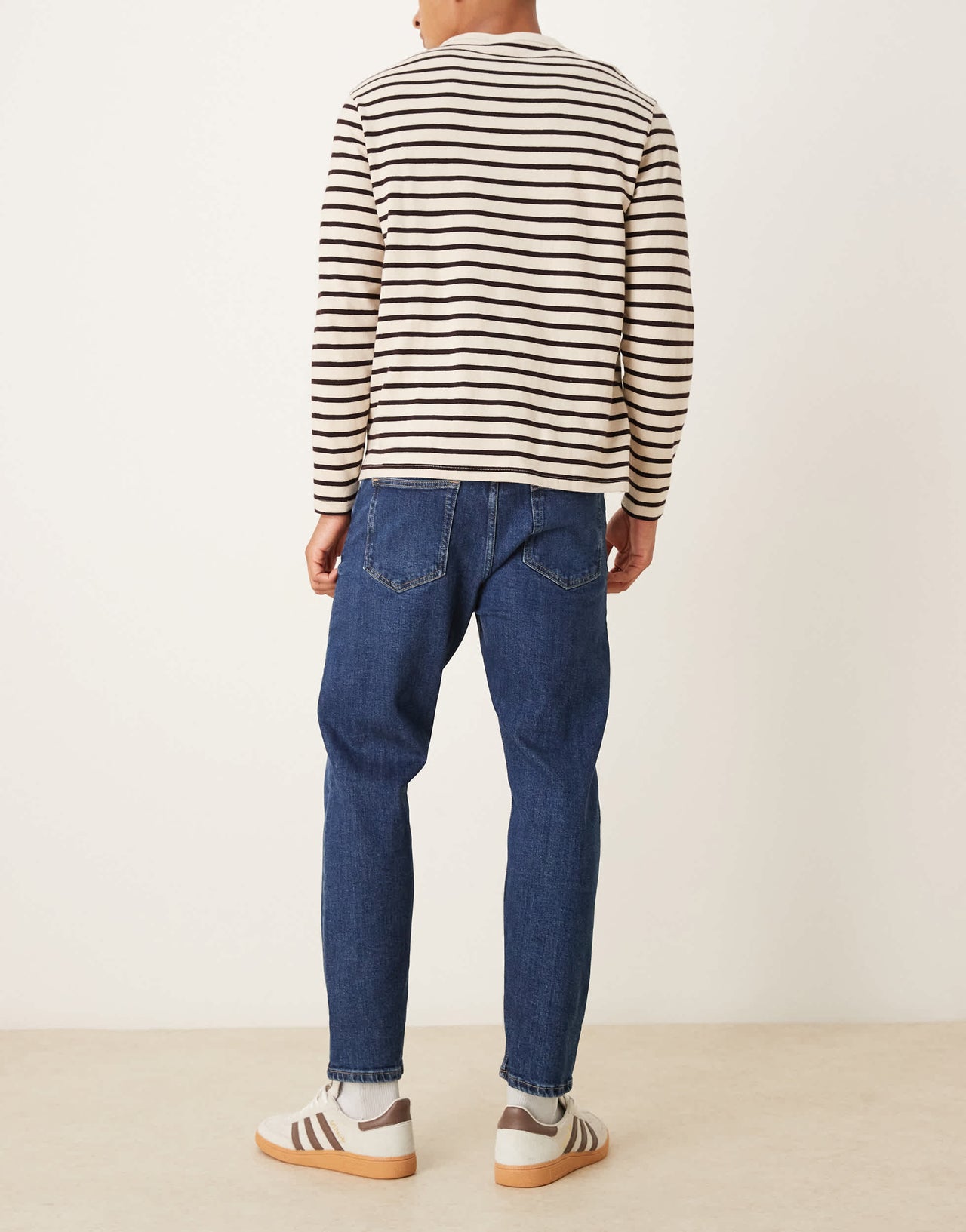 Mango tapered jean in dark blue