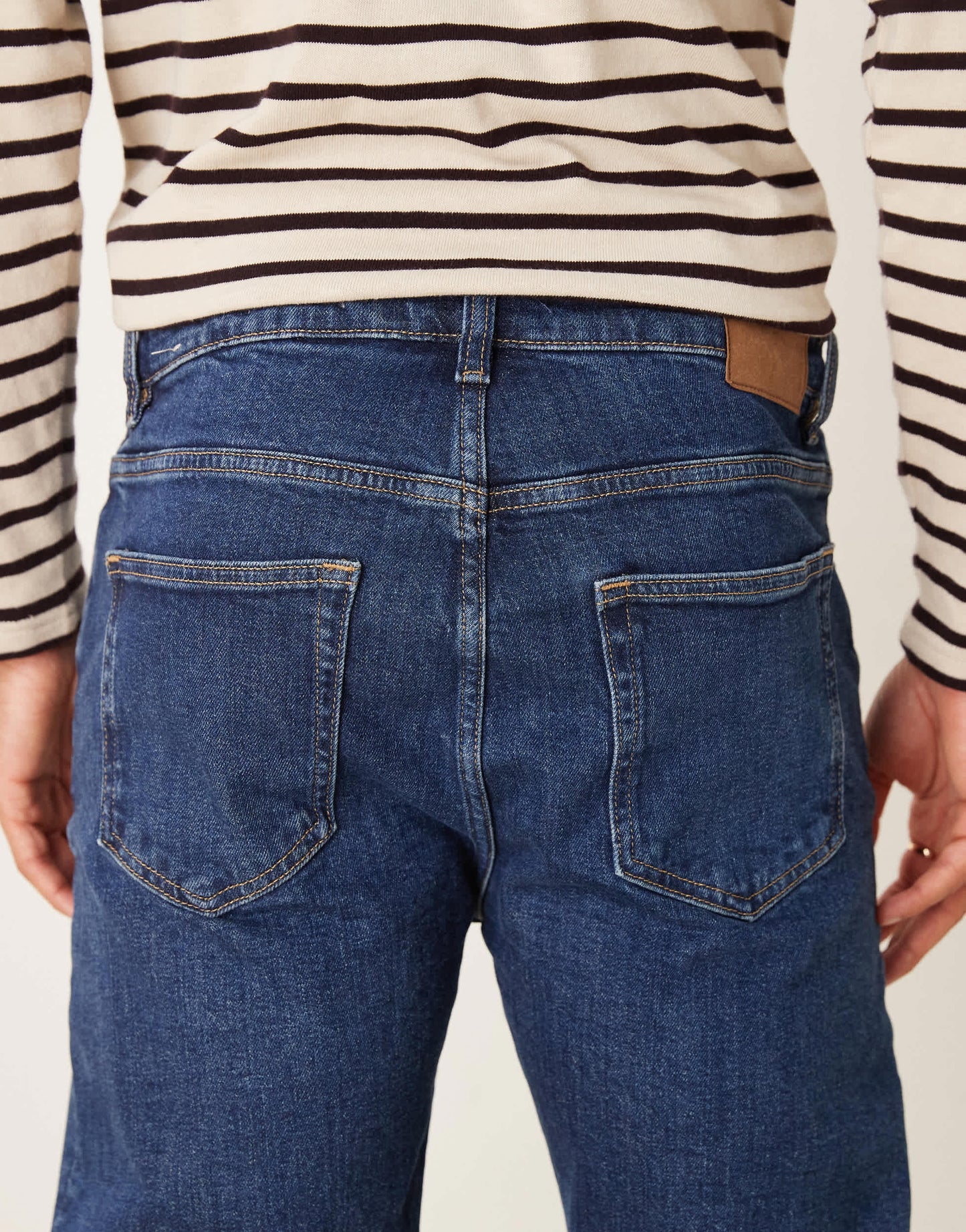 Mango tapered jean in dark blue