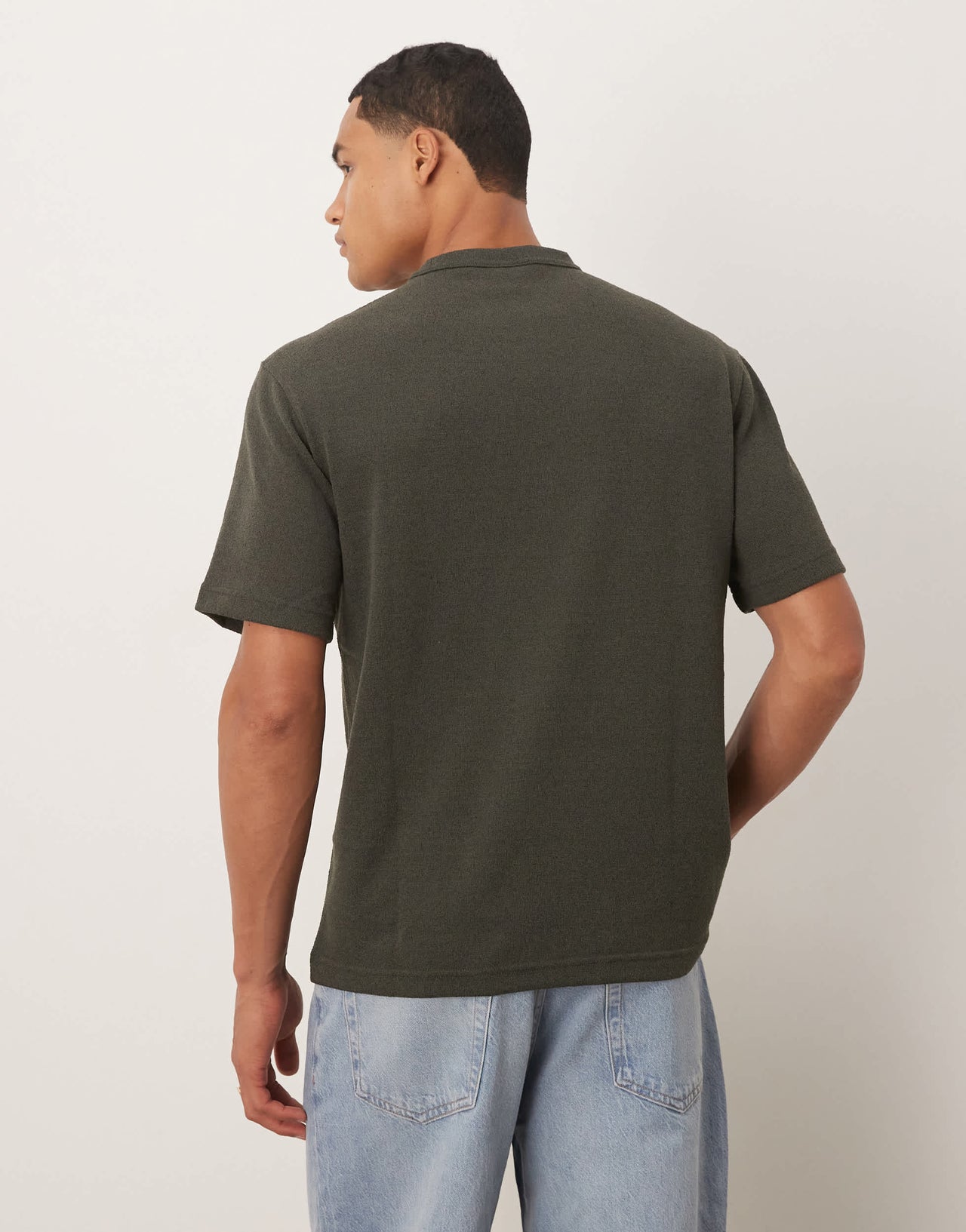 Mango fine knitted t-shirt in charcoal