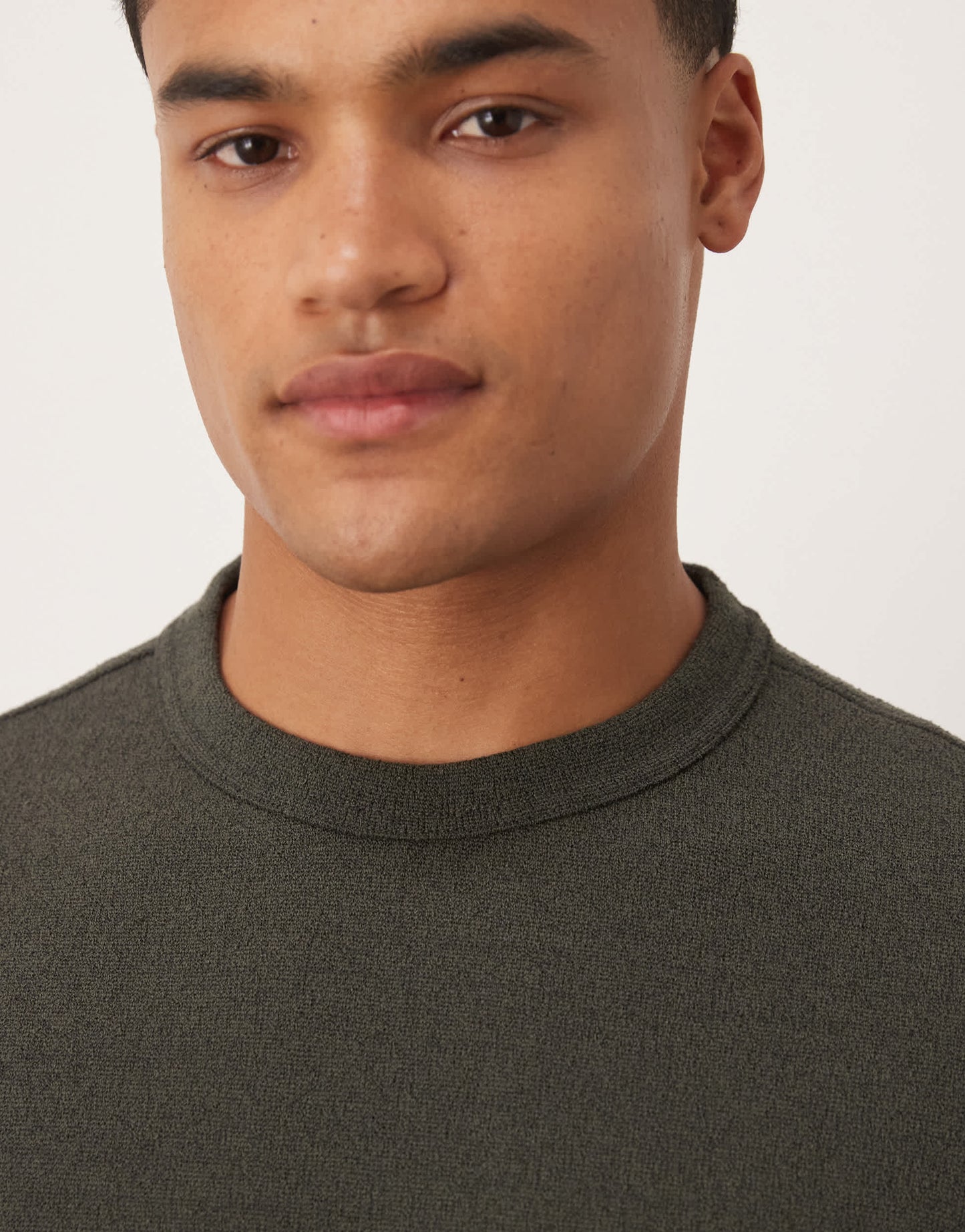 Mango fine knitted t-shirt in charcoal