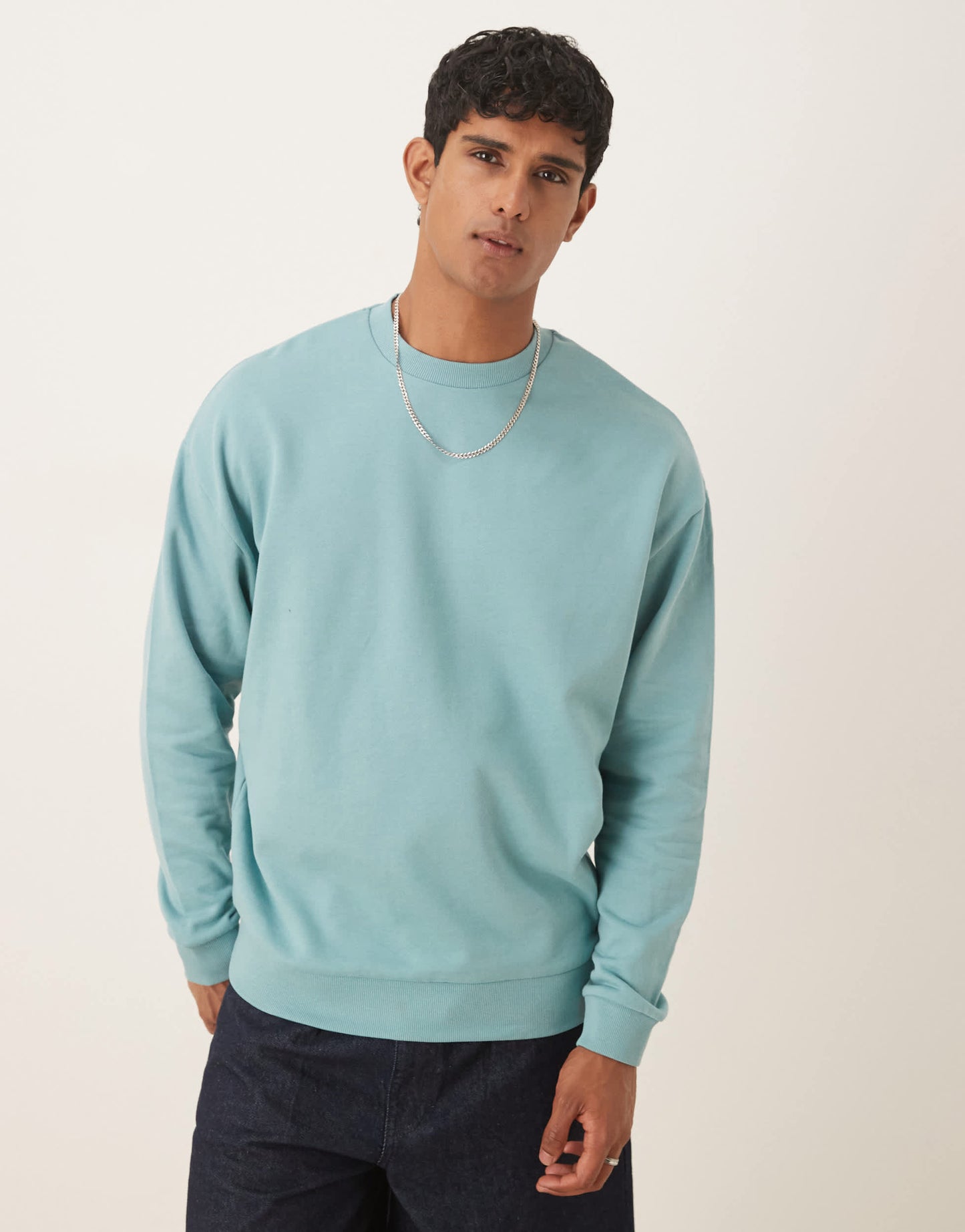 ASOS DESIGN essentials relaxed fit sweatshirt in blue