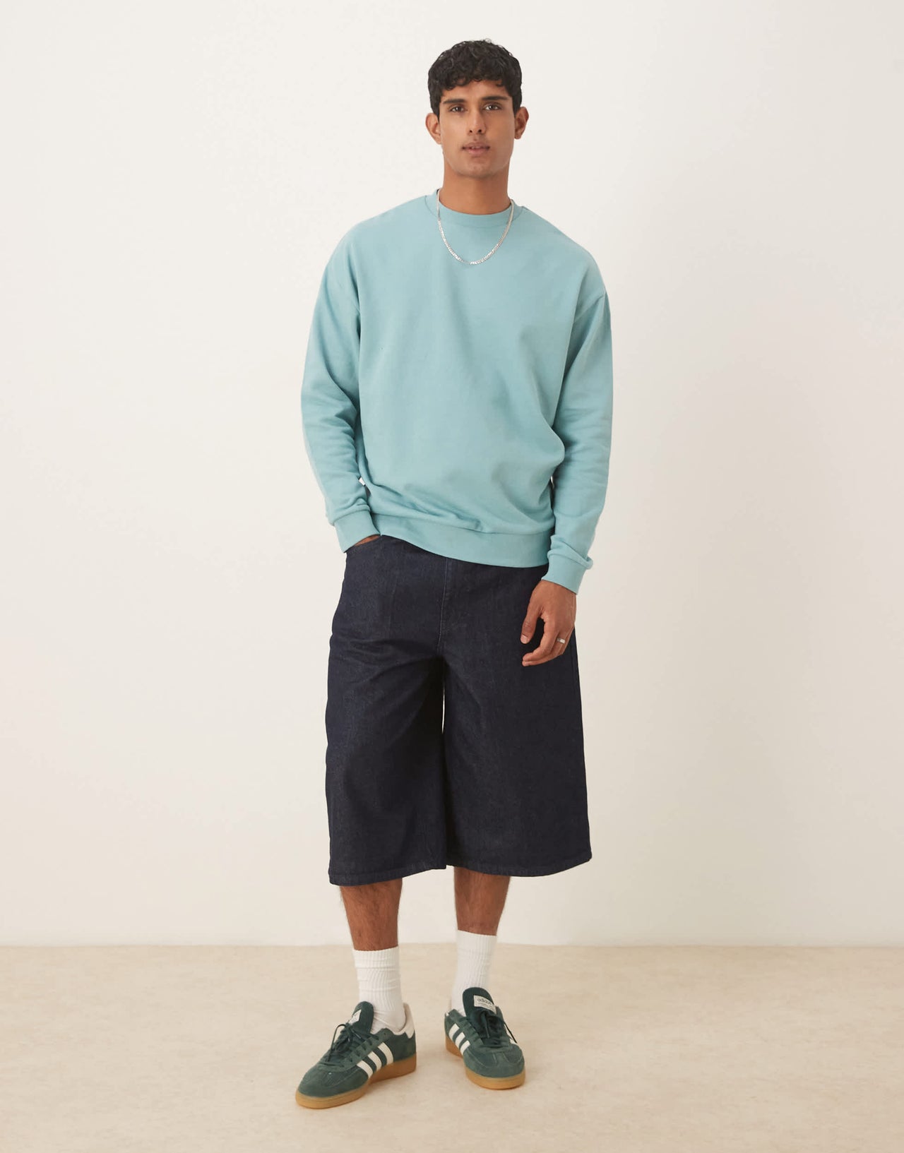 ASOS DESIGN essentials relaxed fit sweatshirt in blue