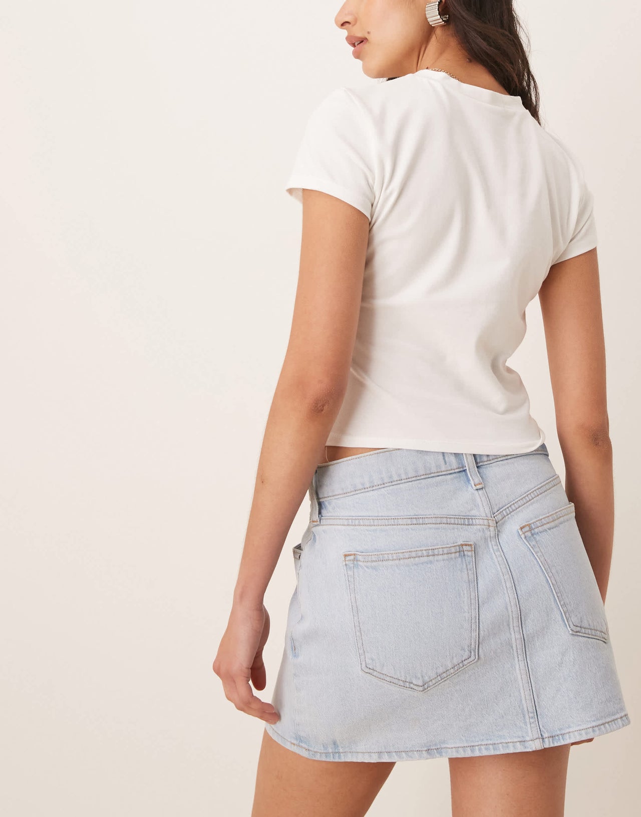 ASOS DESIGN baby tee with new york deli graphic in white