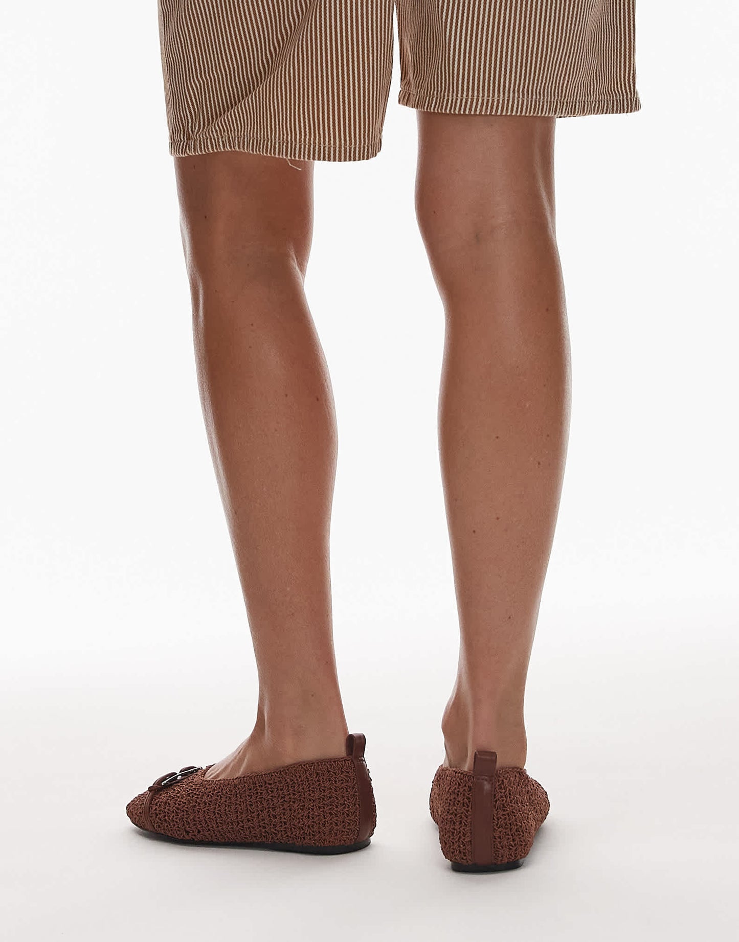 Laagam maui ballerina flat shoes in brown