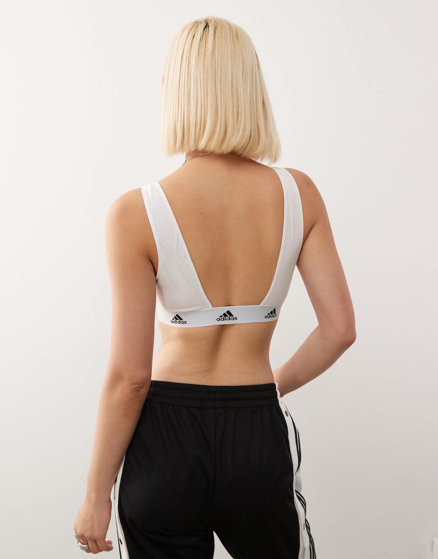 Adidas active comfort cotton cropped top in white