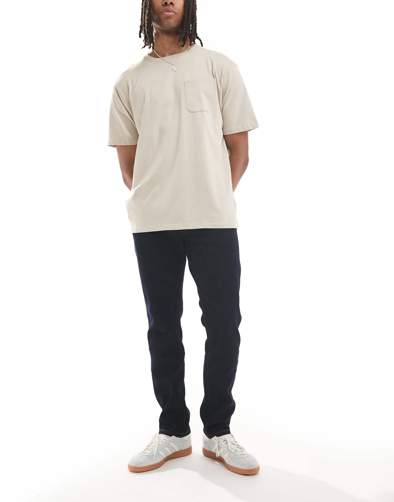 Wrangler Larston slim tapered fit jeans in dark blue