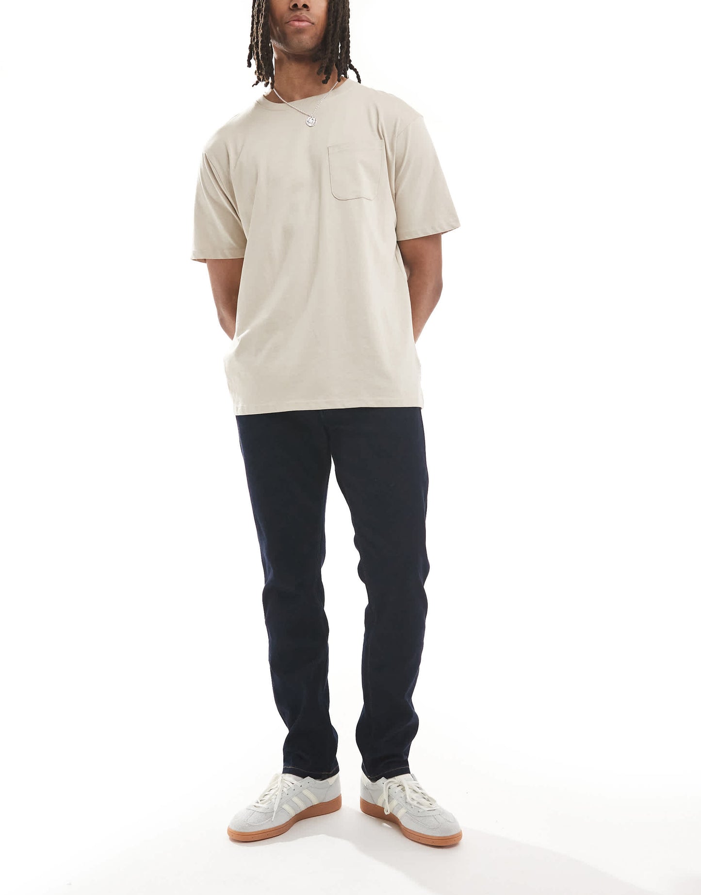 Wrangler Larston slim tapered fit jeans in dark blue