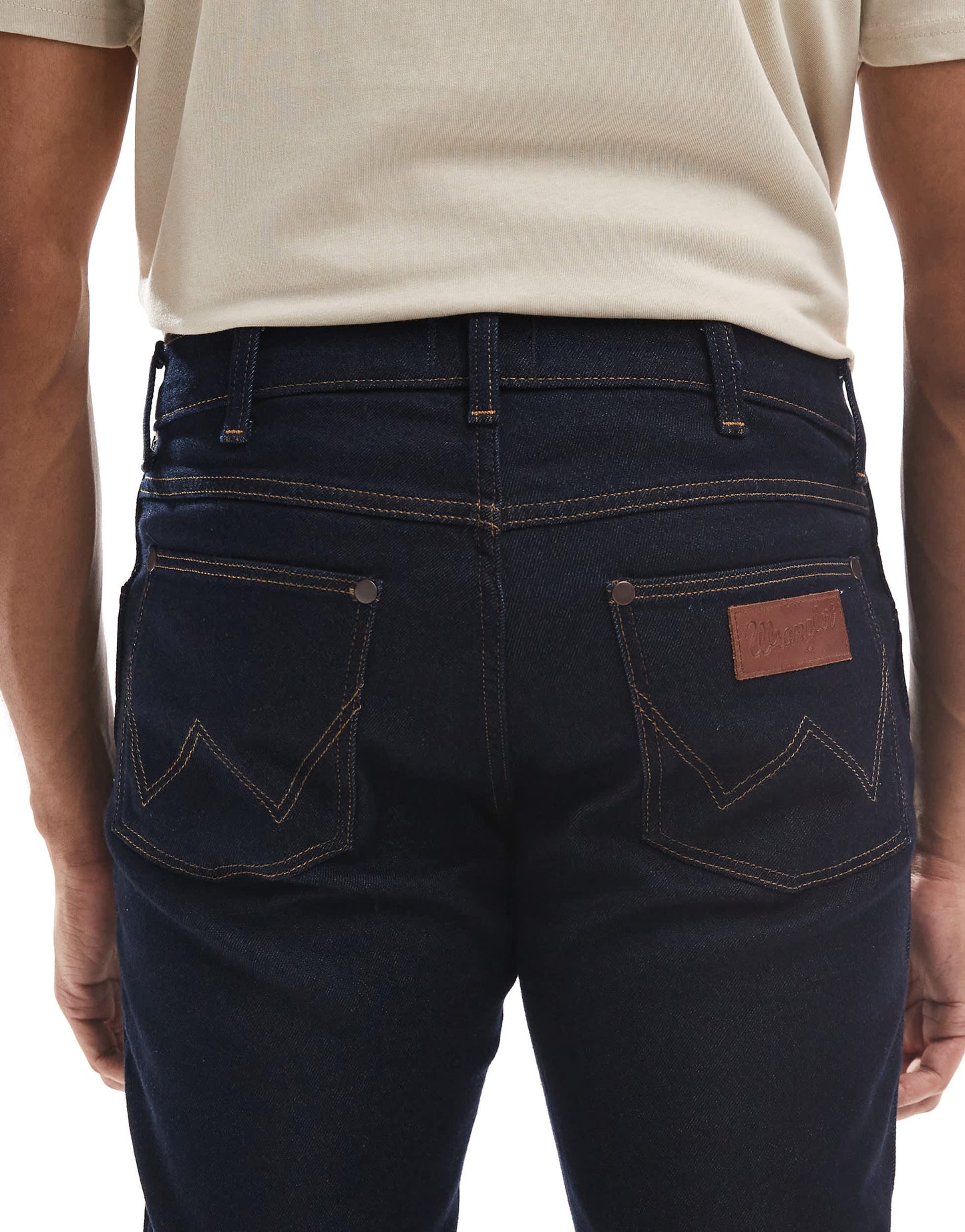 Wrangler Larston slim tapered fit jeans in dark blue