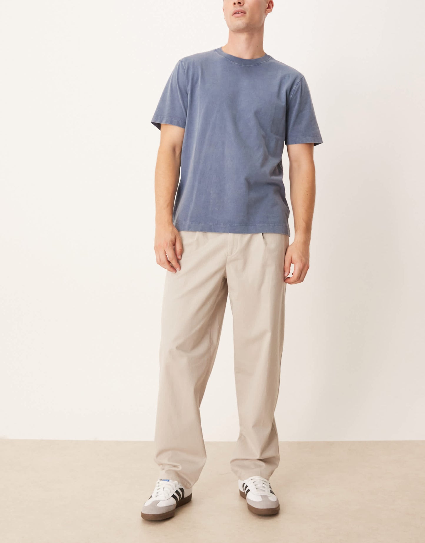 ASOS DESIGN smart tapered chino in stone