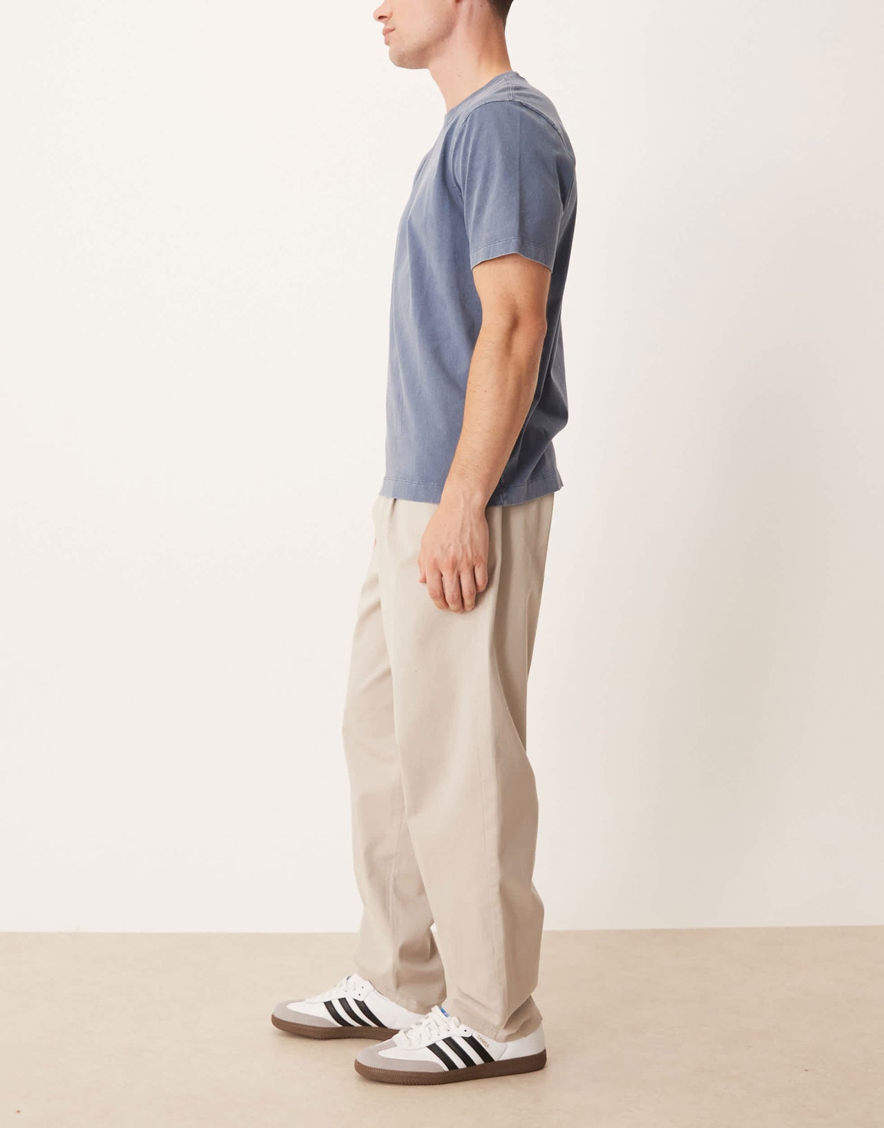 ASOS DESIGN smart tapered chino in stone