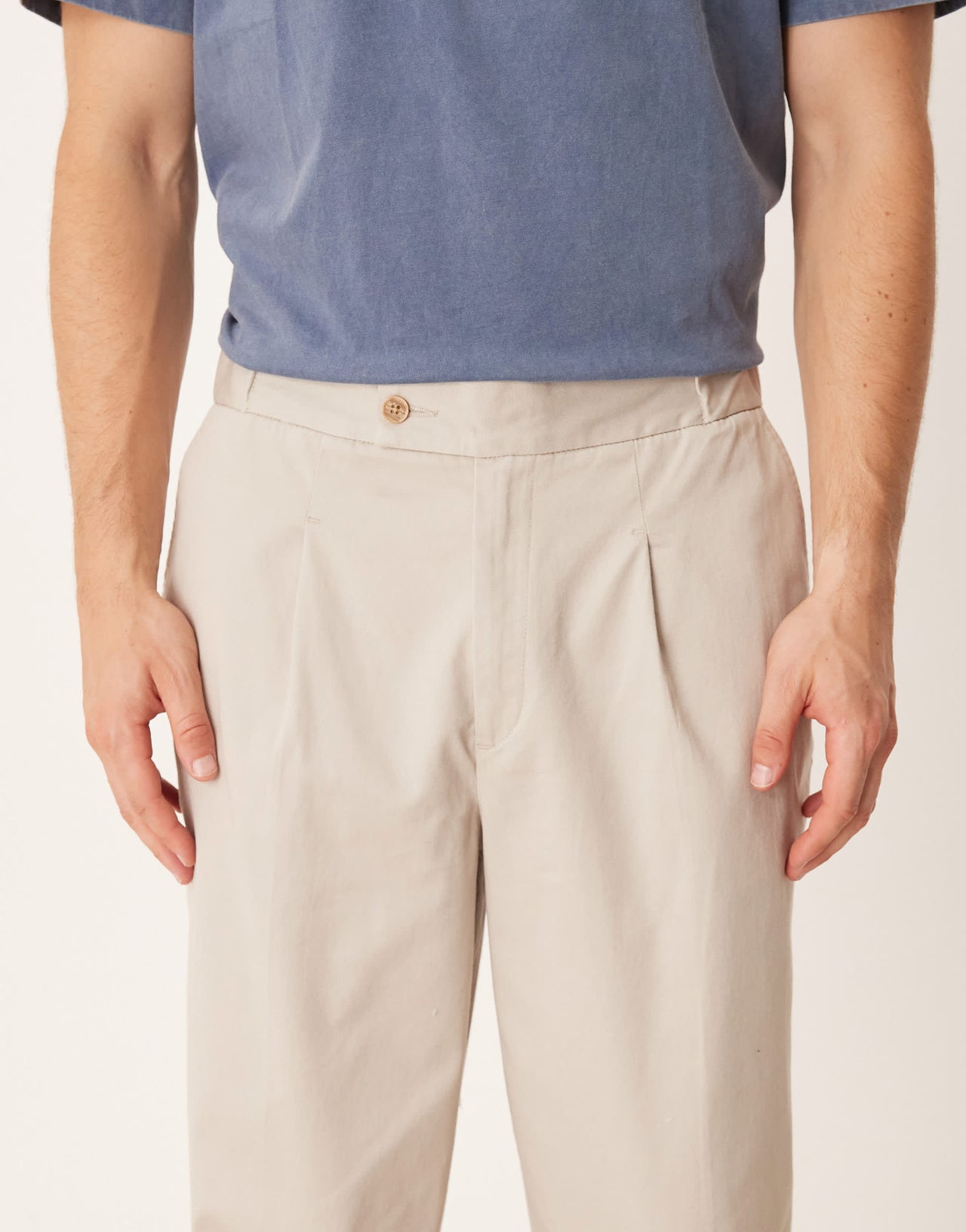 ASOS DESIGN smart tapered chino in stone