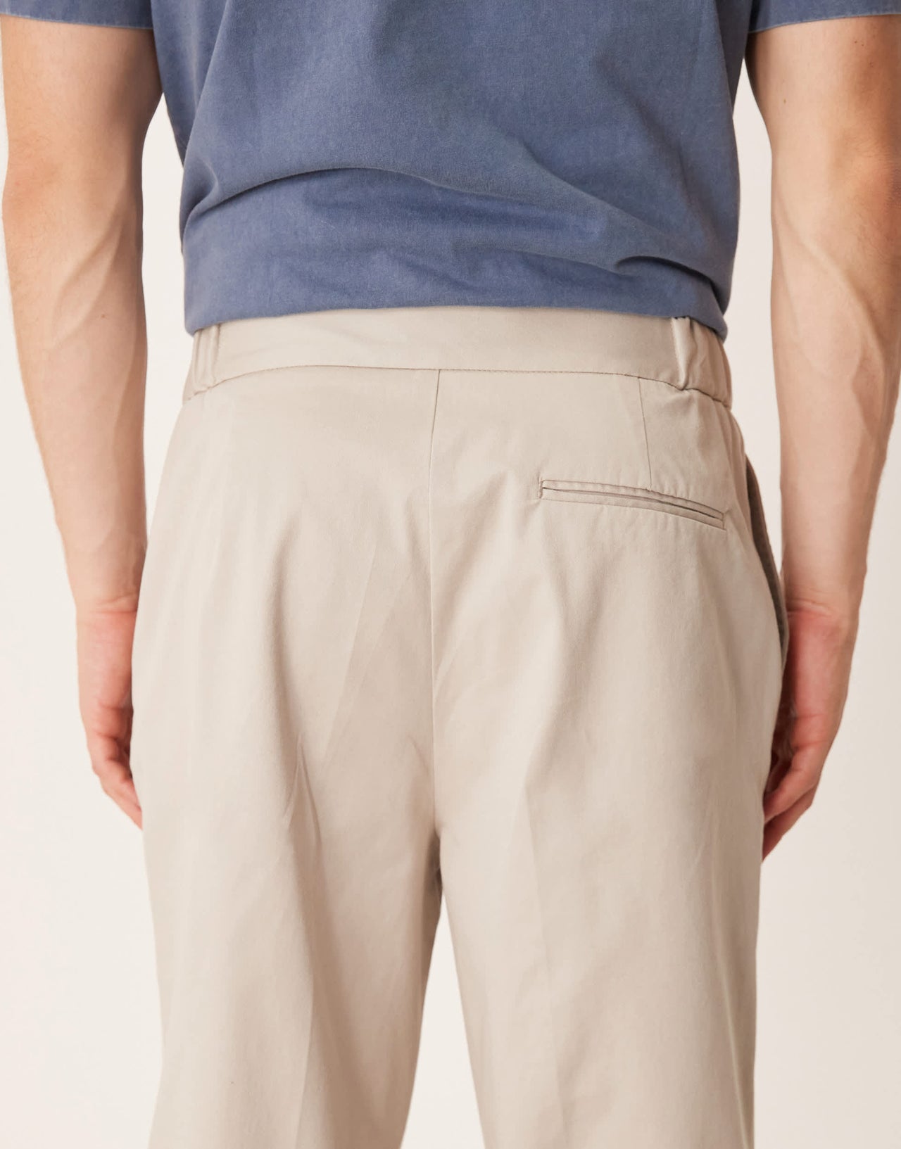 ASOS DESIGN smart tapered chino in stone