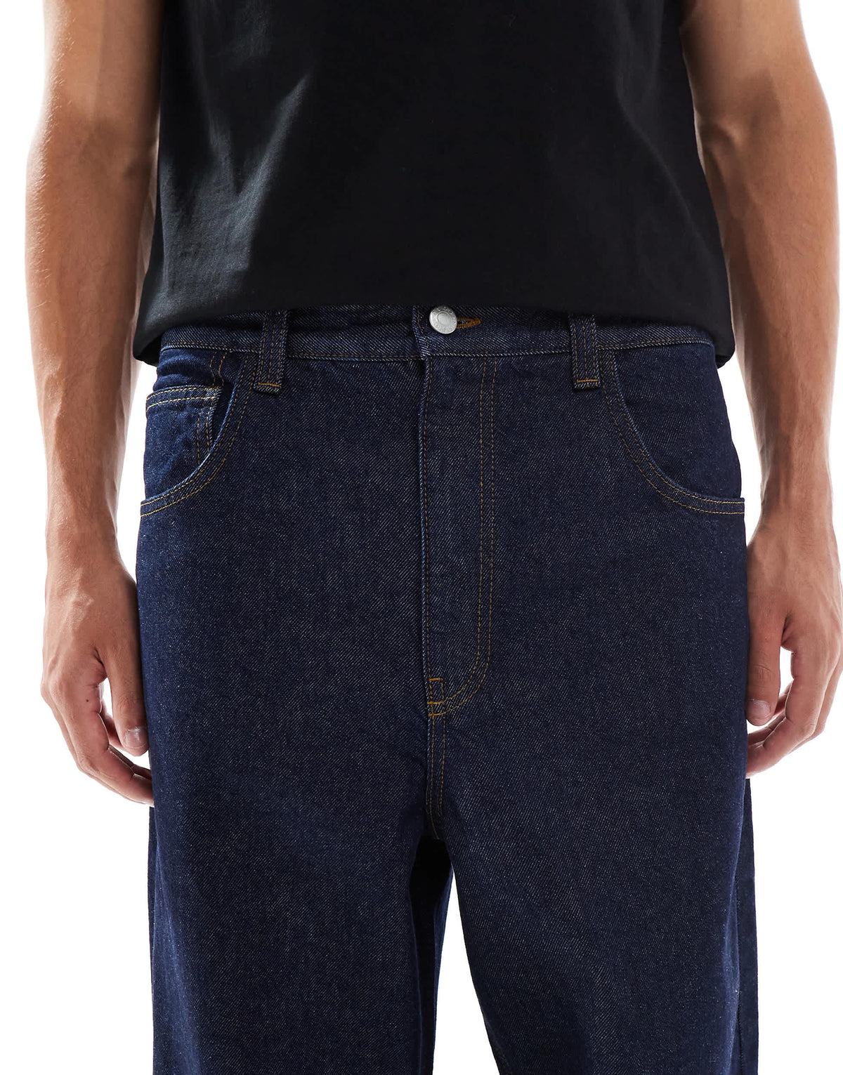 ASOS DESIGN loose jeans in raw wash