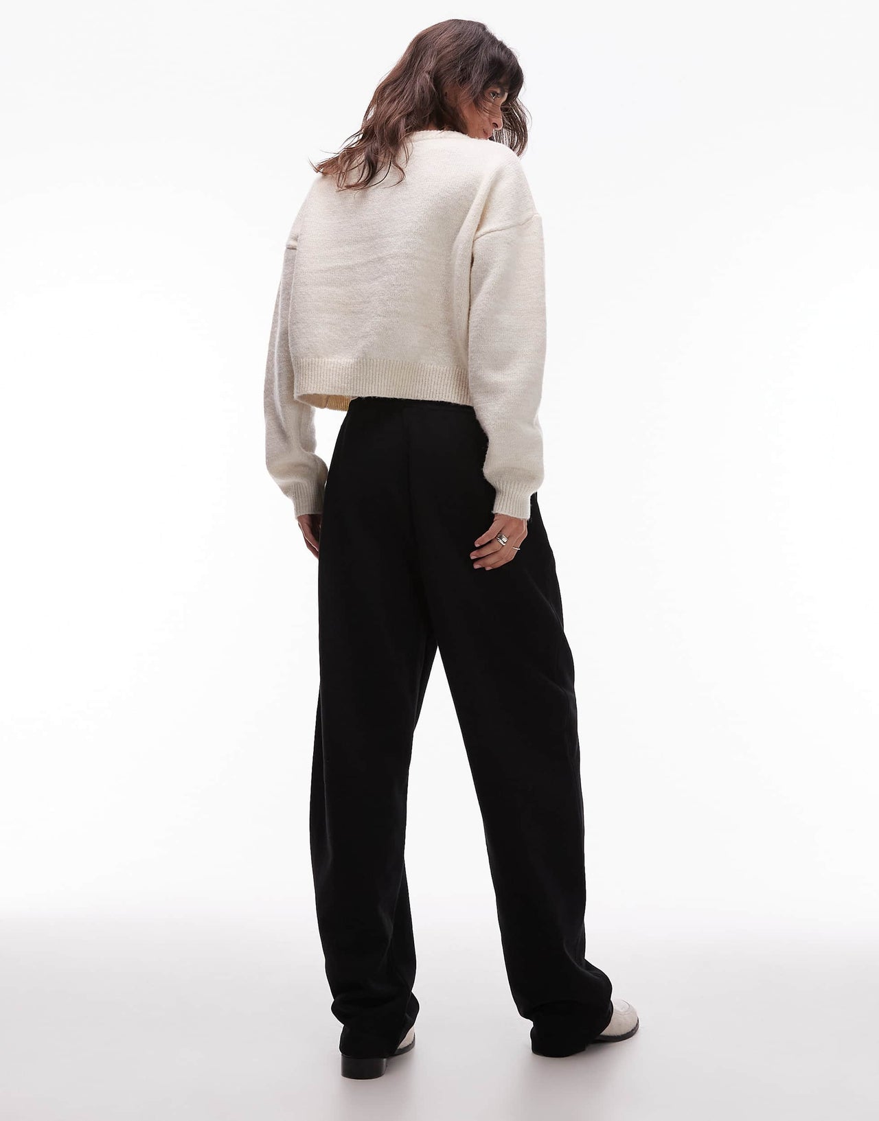 ARKET pure cotton wide leg joggers in black