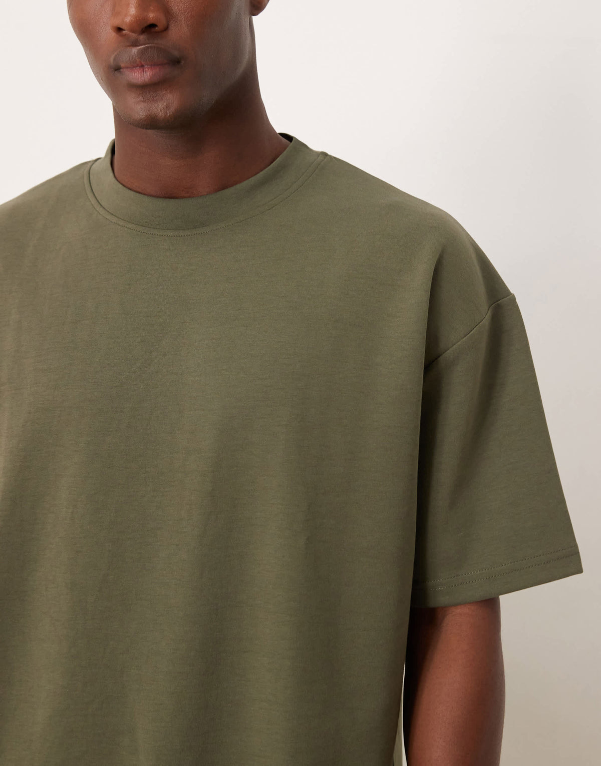 ASOS DESIGN breatheMAXâ„¢ heavyweight oversized t-shirt in khaki cotton blend