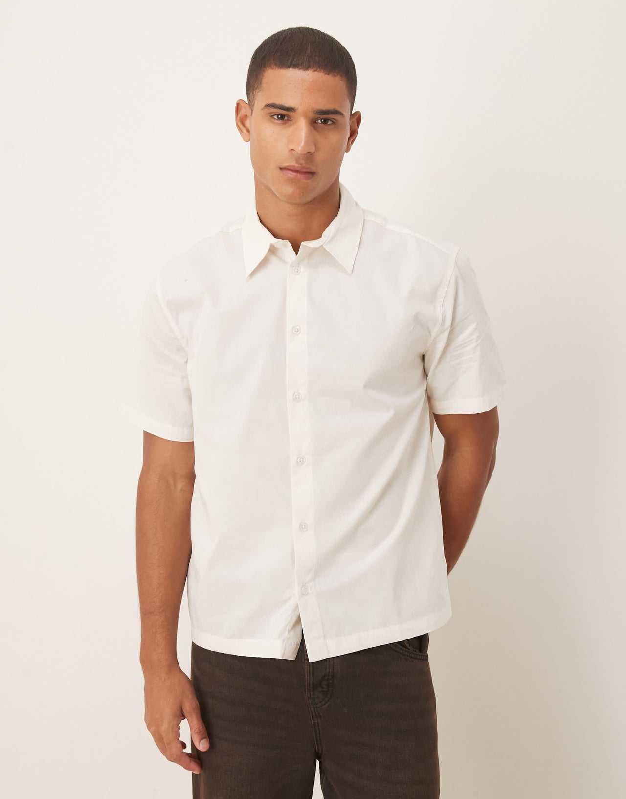 ASOS DESIGN relaxed shirt in white