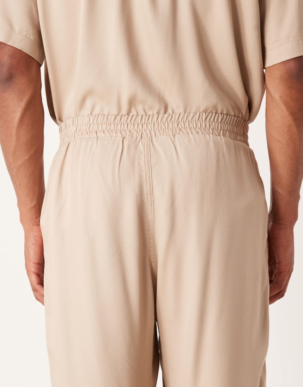 ASOS DESIGN co-ord baggy trousers in stone