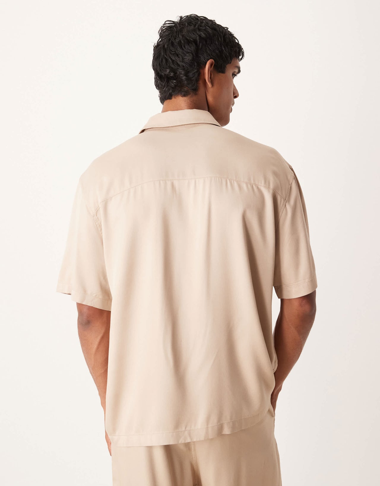 ASOS DESIGN co-ord relaxed shirt in stone