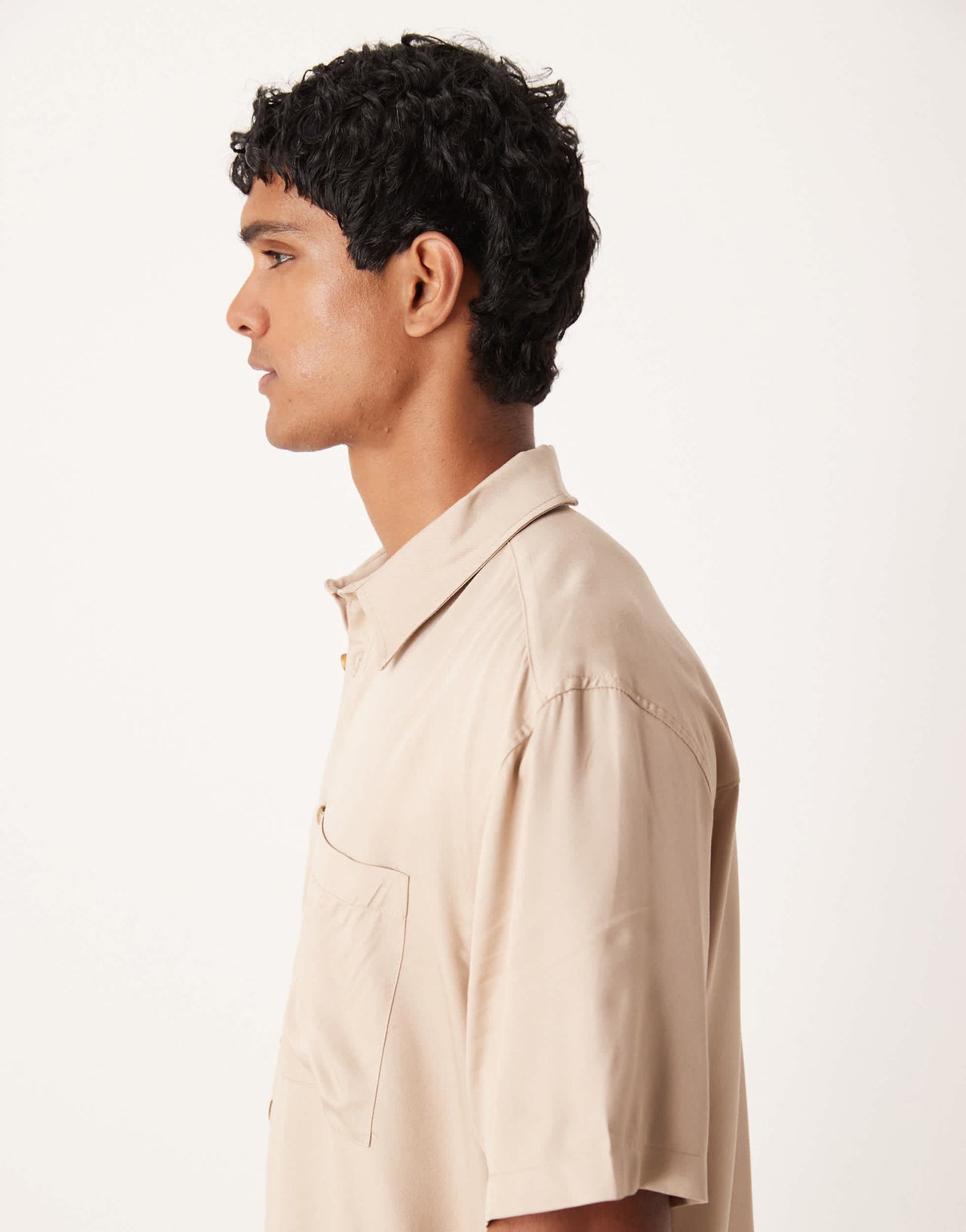 ASOS DESIGN co-ord relaxed shirt in stone