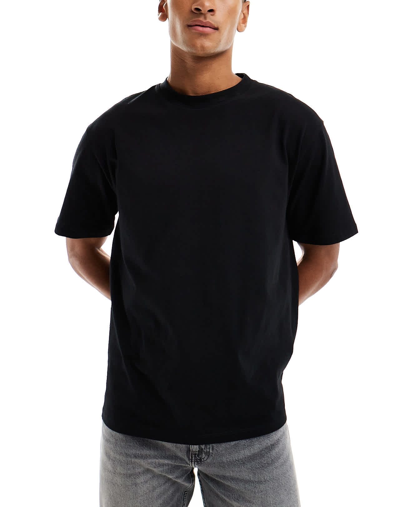 ASOS DESIGN Essentials 3 pack relaxed crew neck t-shirts in black
