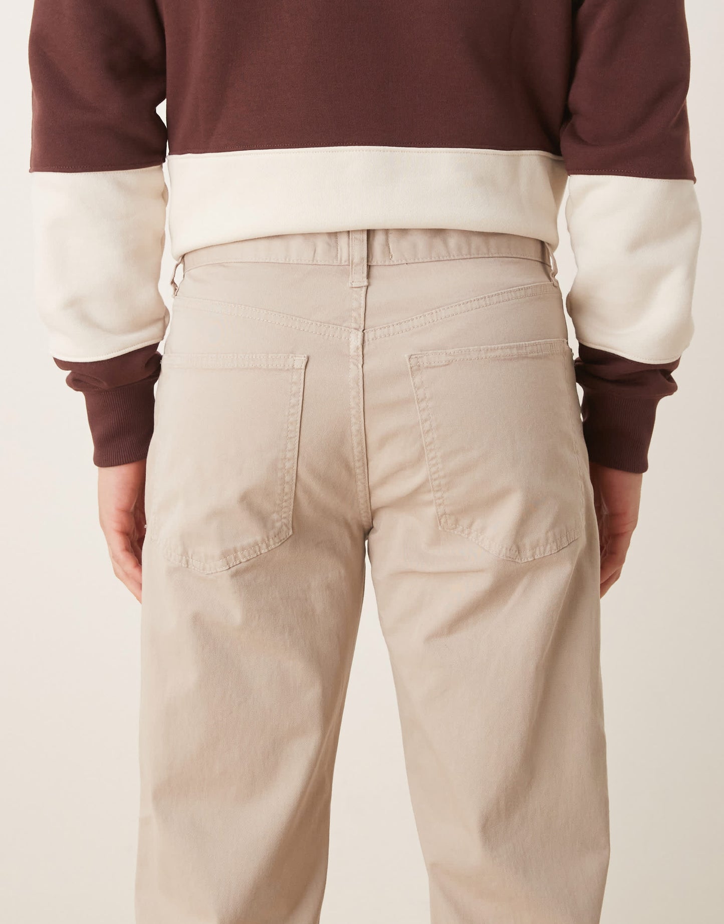 ASOS DESIGN straight fit chino in stone